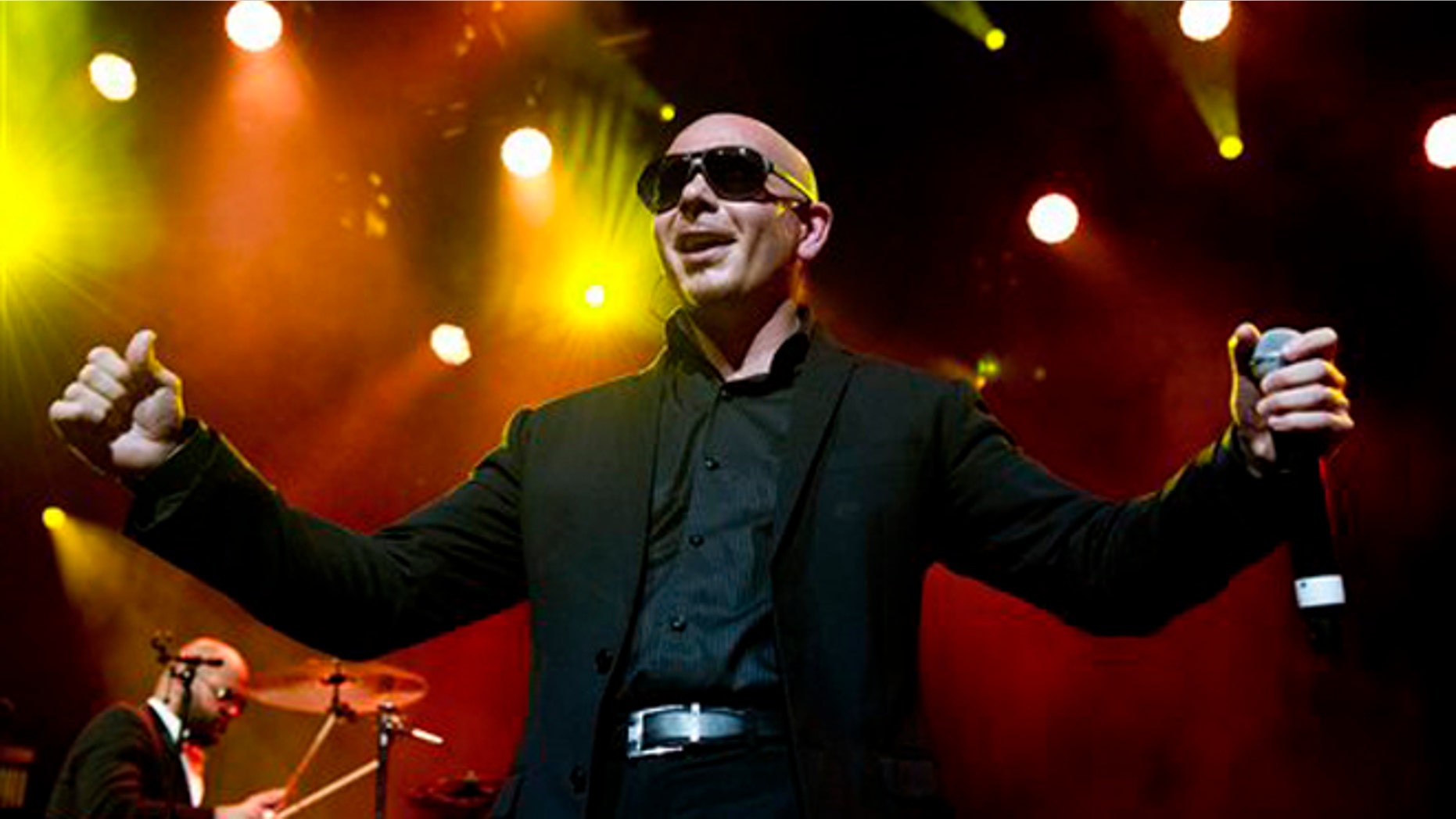 July 9, 2012: Cuban-American rapper Pitbull performs on the Stravinski Hall stage during the 46th Montreux Jazz Festival in Montreux.