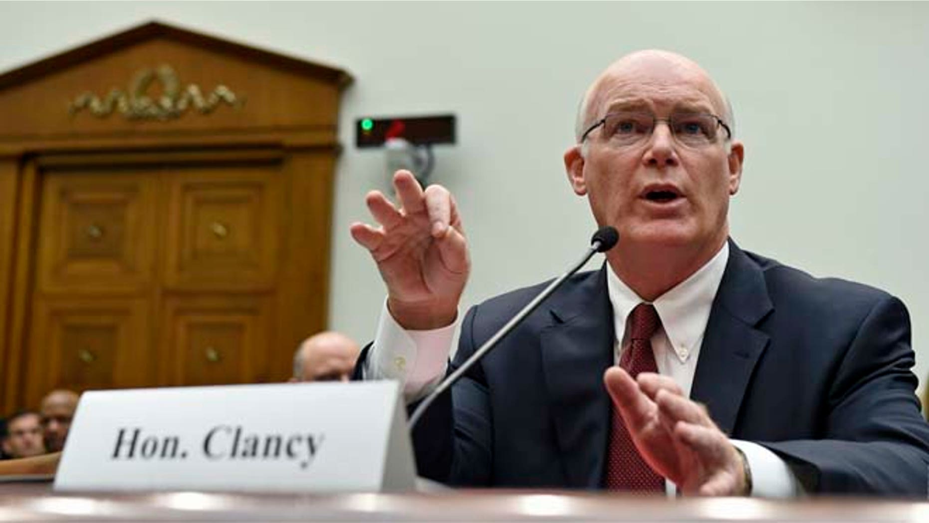 Acting Secret Service Director Joseph Clancy testifies on Capitol Hill in Washington, Wednesday, Nov. 19, 2014.