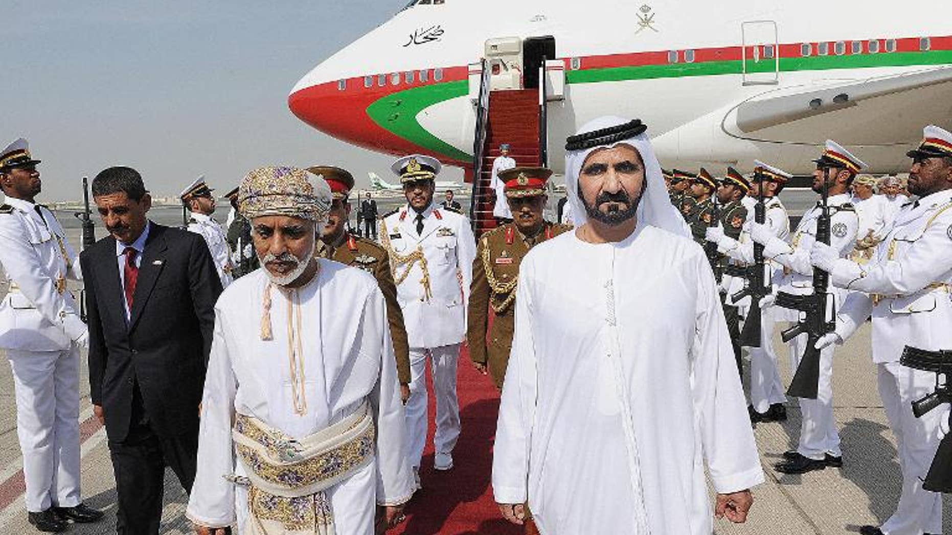 Sheikh Mohammed bin Rashid al-Maktoum arrives at Dubai airport on October 22, 2012
