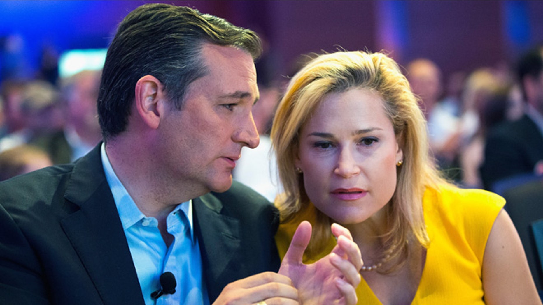 Presidential candidate Sen. Ted Cruz and his wife Heidi Nelson Cruz on August 21, 2015 in Des Moines, Iowa.