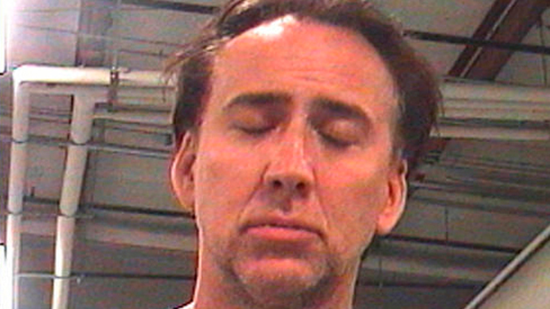 Actor Nicolas Cage's mugshot.
