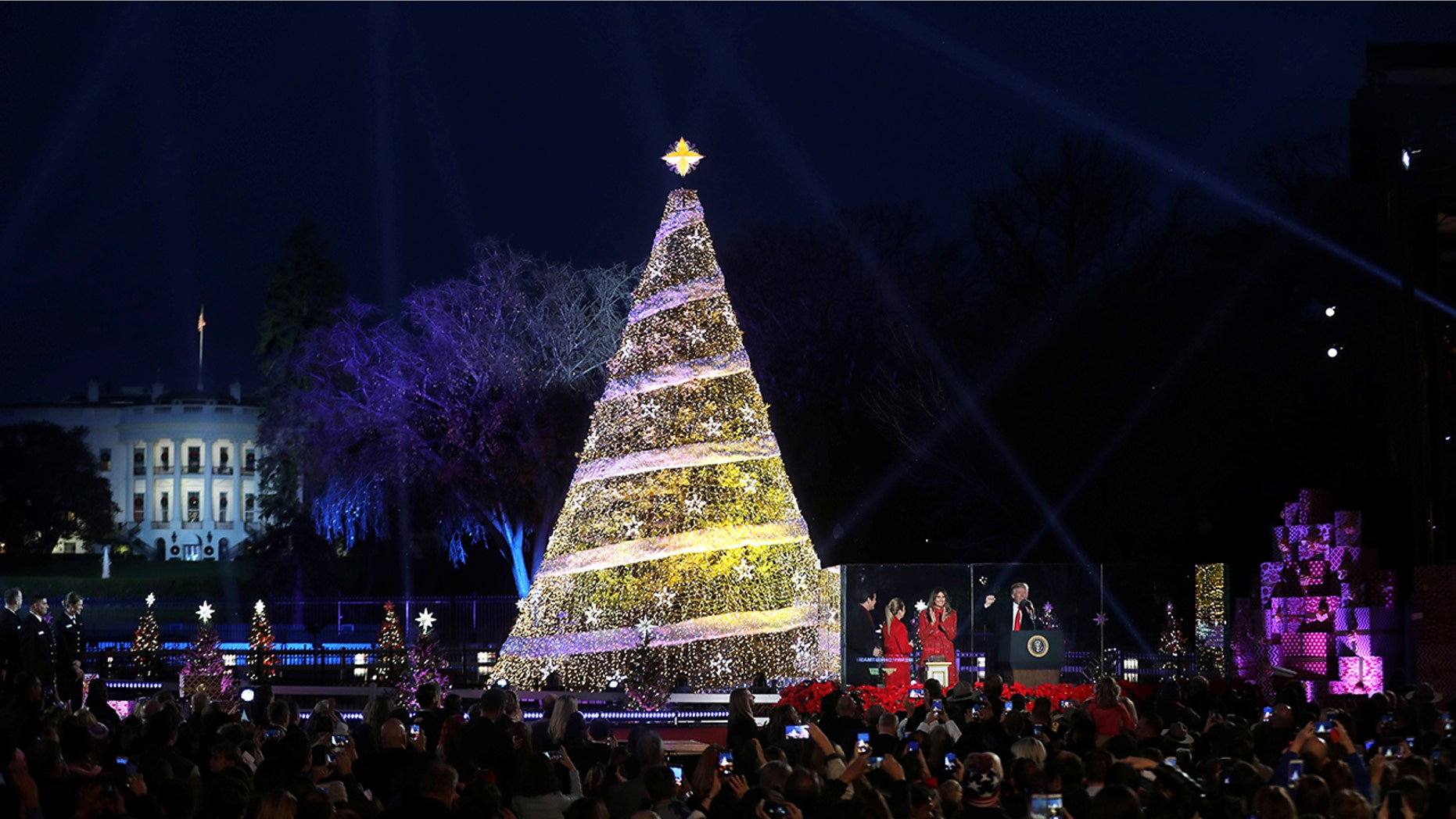The Christmas tree lighting in Washington, D.C.