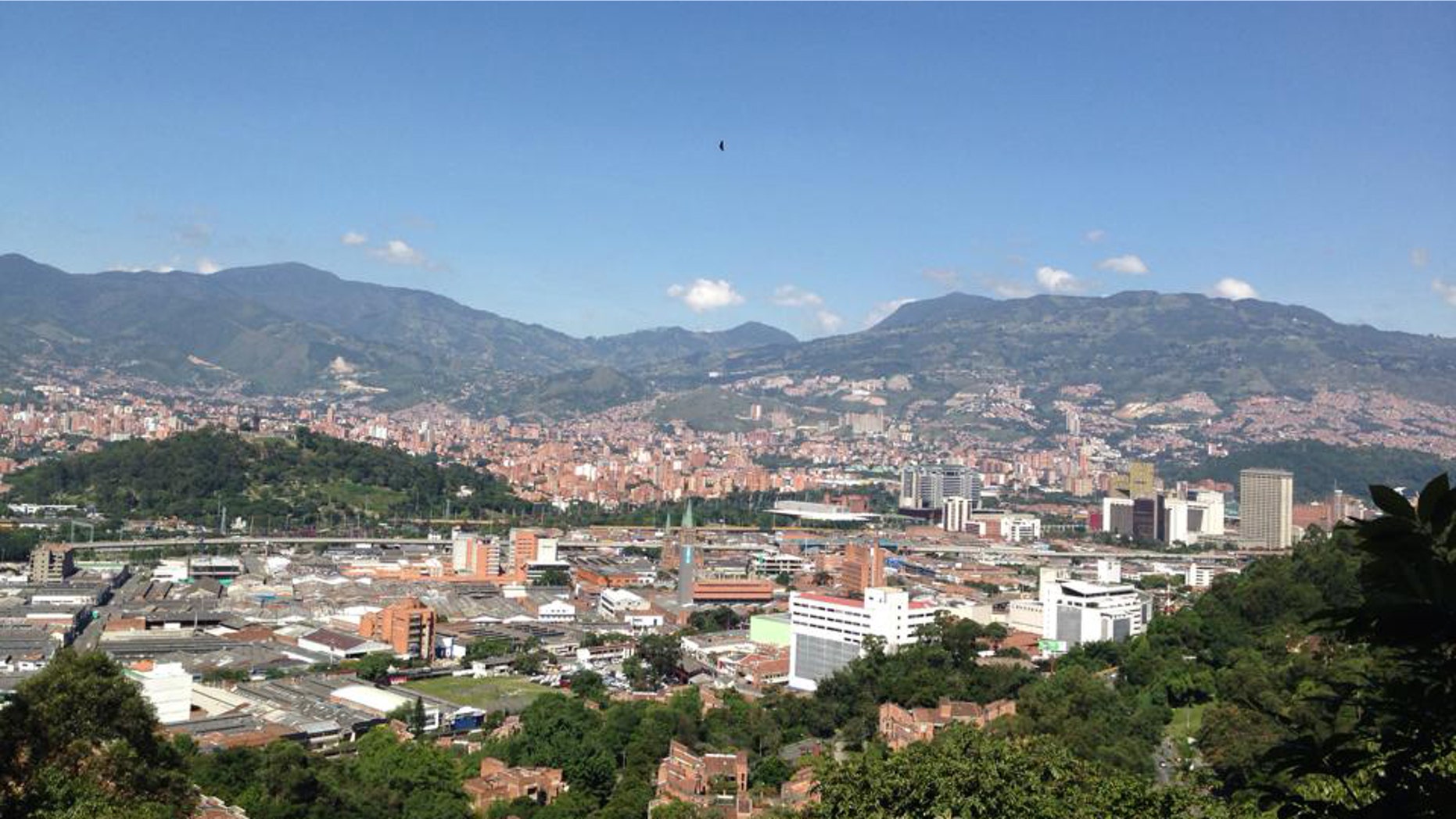 A panoramic view of Medellín, Colombia.