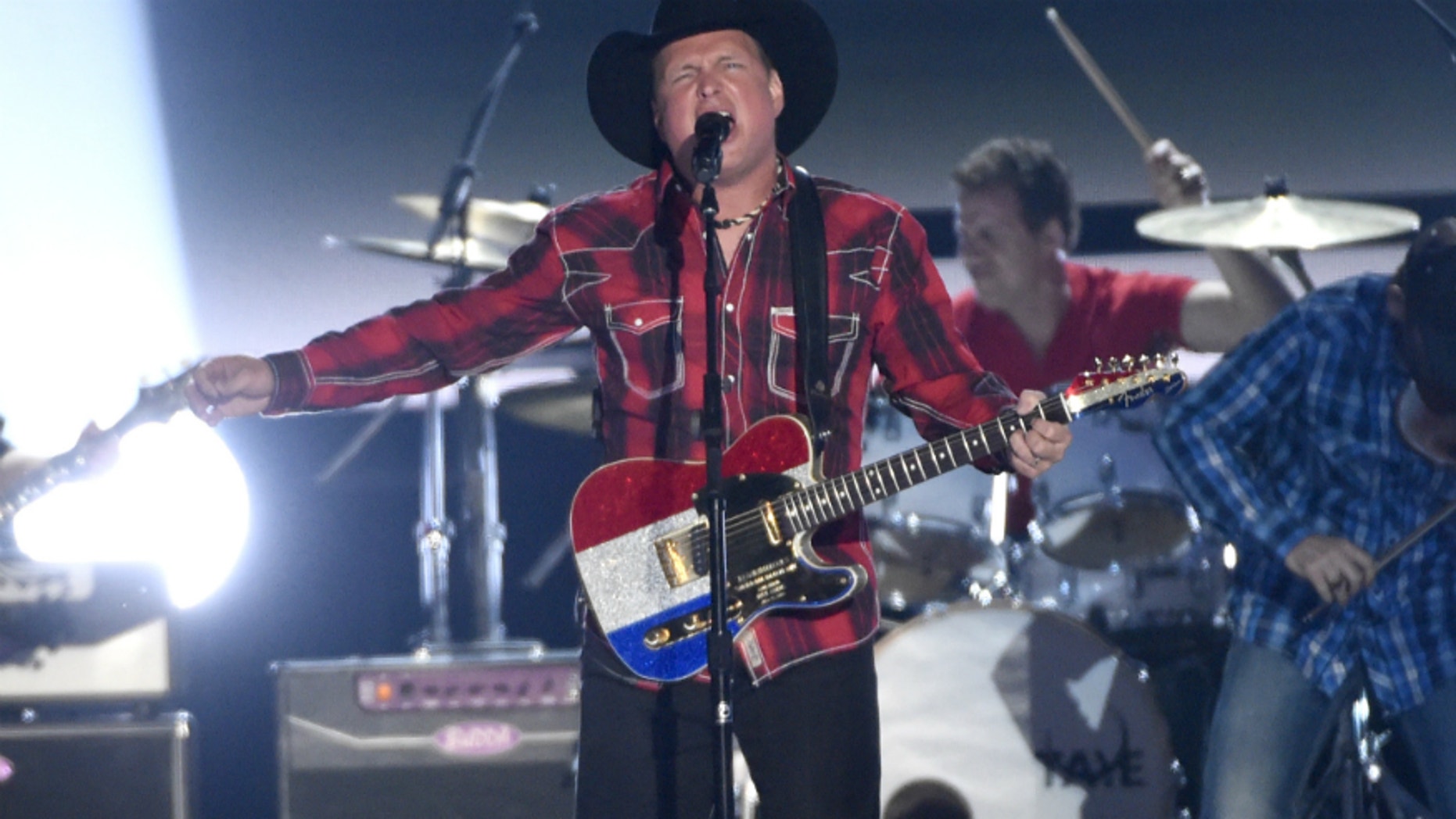 Milestone honoree Garth Brooks performs at the 50th annual Academy of Country Music Awards at AT&T Stadium on Sunday, April 19, 2015, in Arlington, Texas.