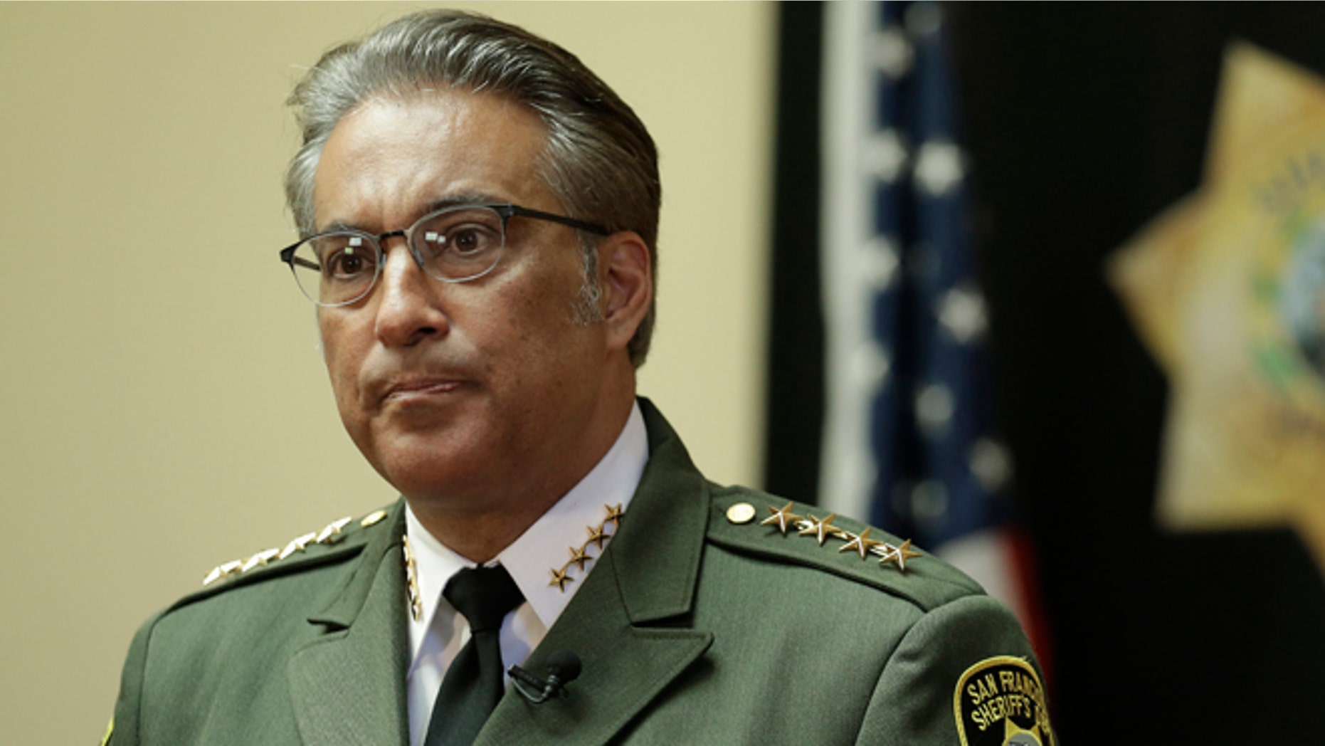 San Francisco Sheriff Ross Mirkarimi fields questions on Monday, July 6, 2015.