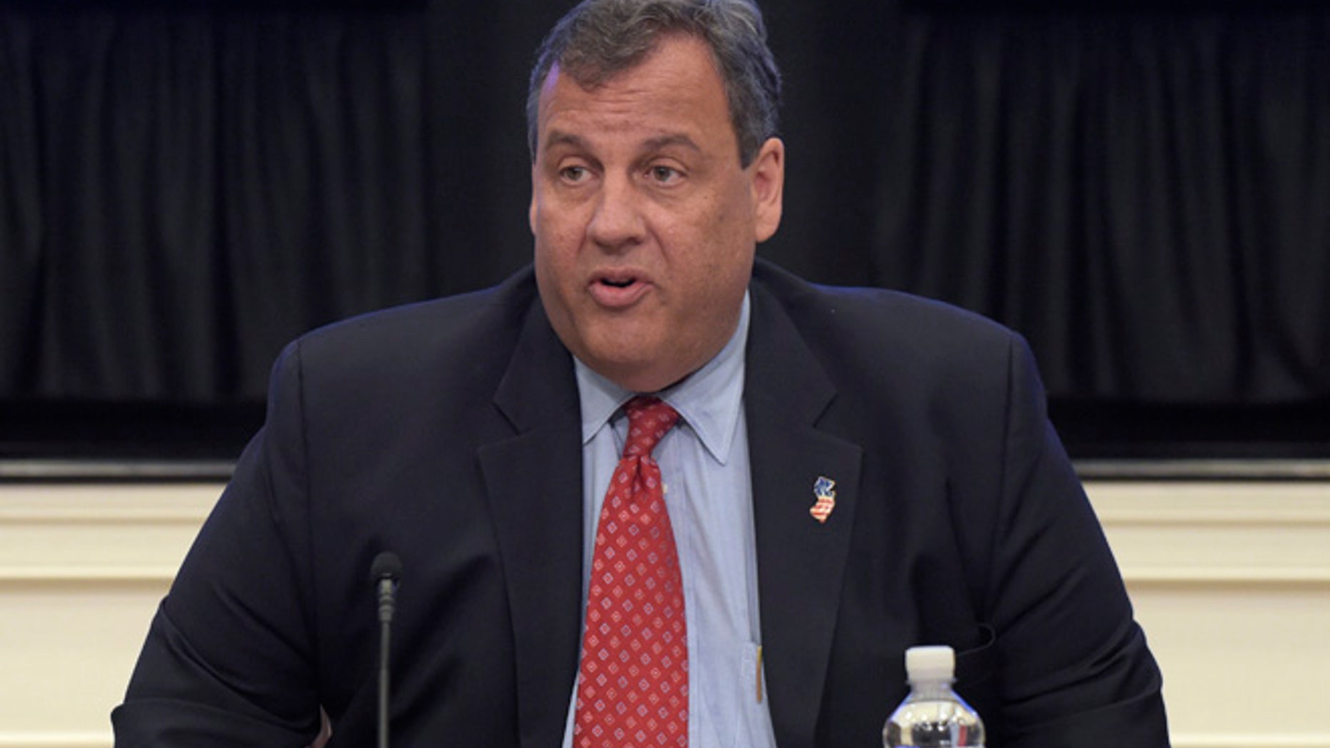 New Jersey Gov. Chris Christie, chairman of the President's Commission on Combating Drug Addiction and the Opioid Crisis, speaks at the beginning of the first meeting of the commission on combating drug addiction and the opioid crisis, Friday, June 16, 2017, in the Eisenhower Executive Office Building at the White House complex in Washington. (AP Photo/Susan Walsh)