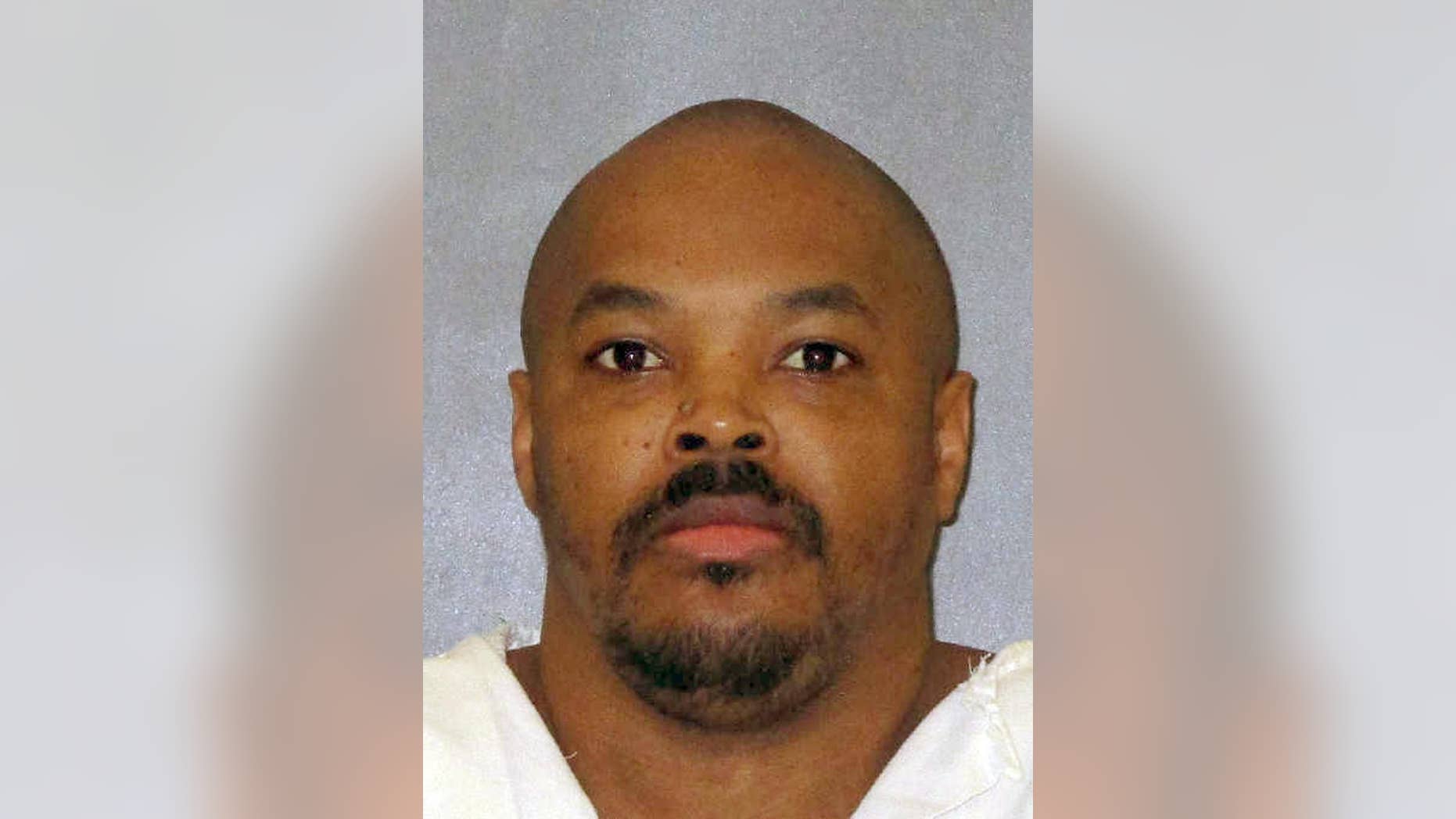 This undated photo provided by the Texas Department of Criminal Justice shows death row inmate Terry Edwards. Edwards, 43, is set for lethal injection on Thursday, Jan. 26, 2017. Attorneys for the Edwards say he didn’t do the 2002 shootings and that he had poor legal help at his trial and in earlier appeals. They want a federal court to stop his lethal injection. (Texas Department of Criminal Justice via AP)