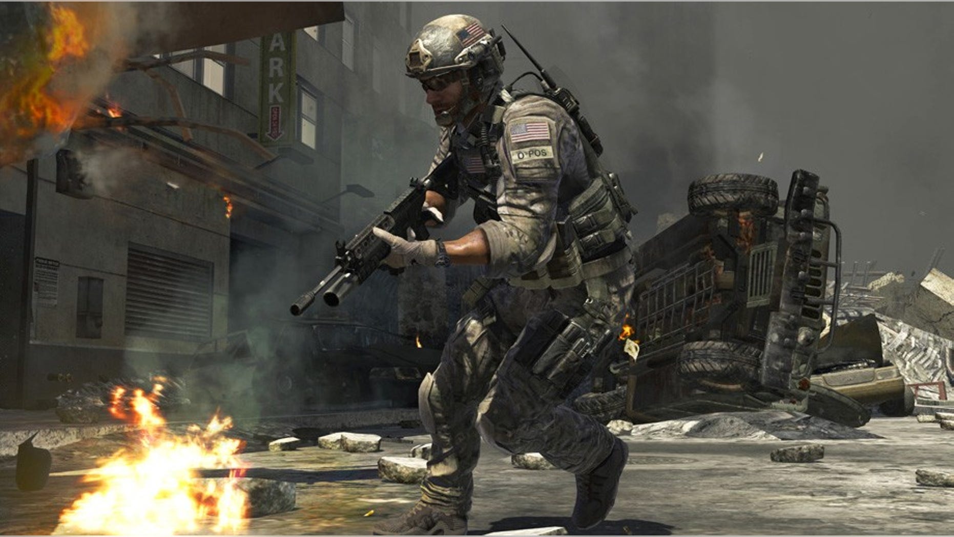 A scene from the popular video game "Call of Duty: Modern Warfare 3."