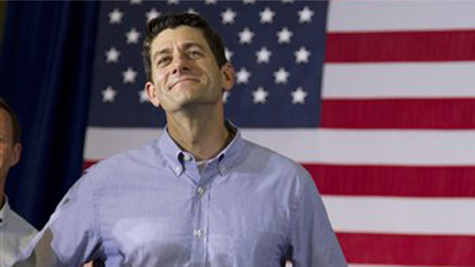 FILE: June 18, 2012: GOP Rep. Paul Ryan, R-Wis., at a campaign event with GOP presidential candidate Mitt Romney in Janesville, Wis.
