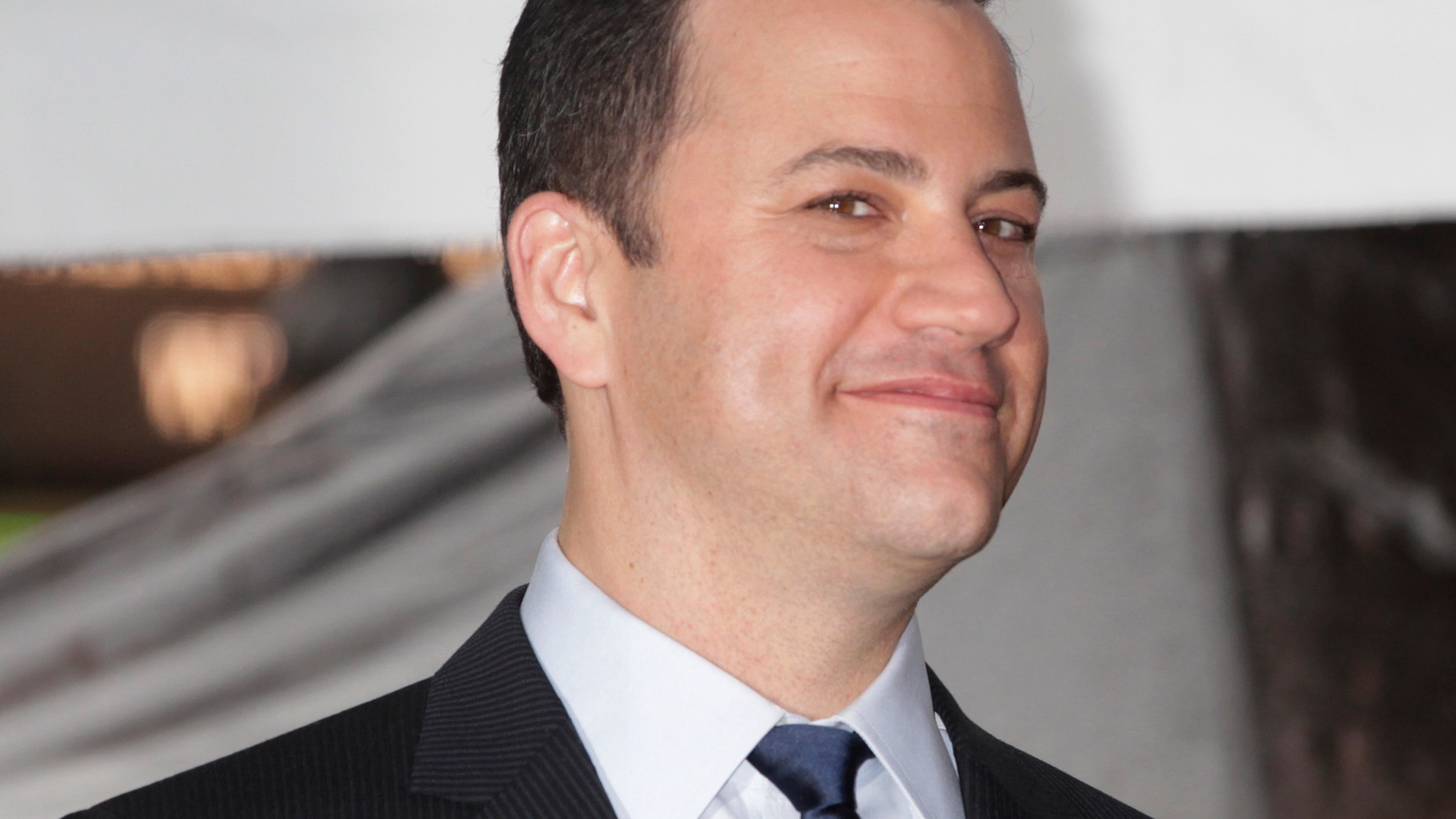 Talk show host Jimmy Kimmel smiles during ceremonies unveiling his star on the Hollywood Walk of Fame in Hollywood January 25, 2013.