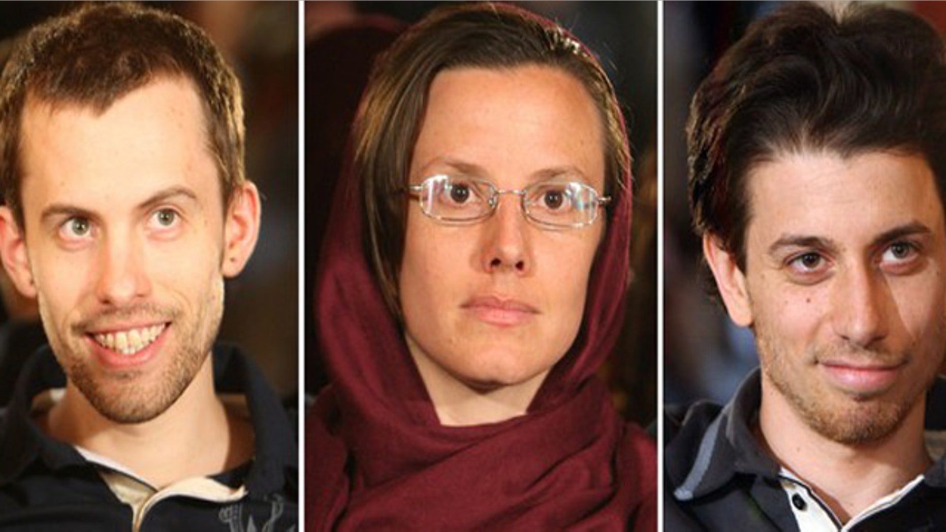 May 20: Detained U.S. hikers (L-R) Shane Bauer, Sarah Shourd and Josh Fattal during a meeting with their mothers in Tehran.