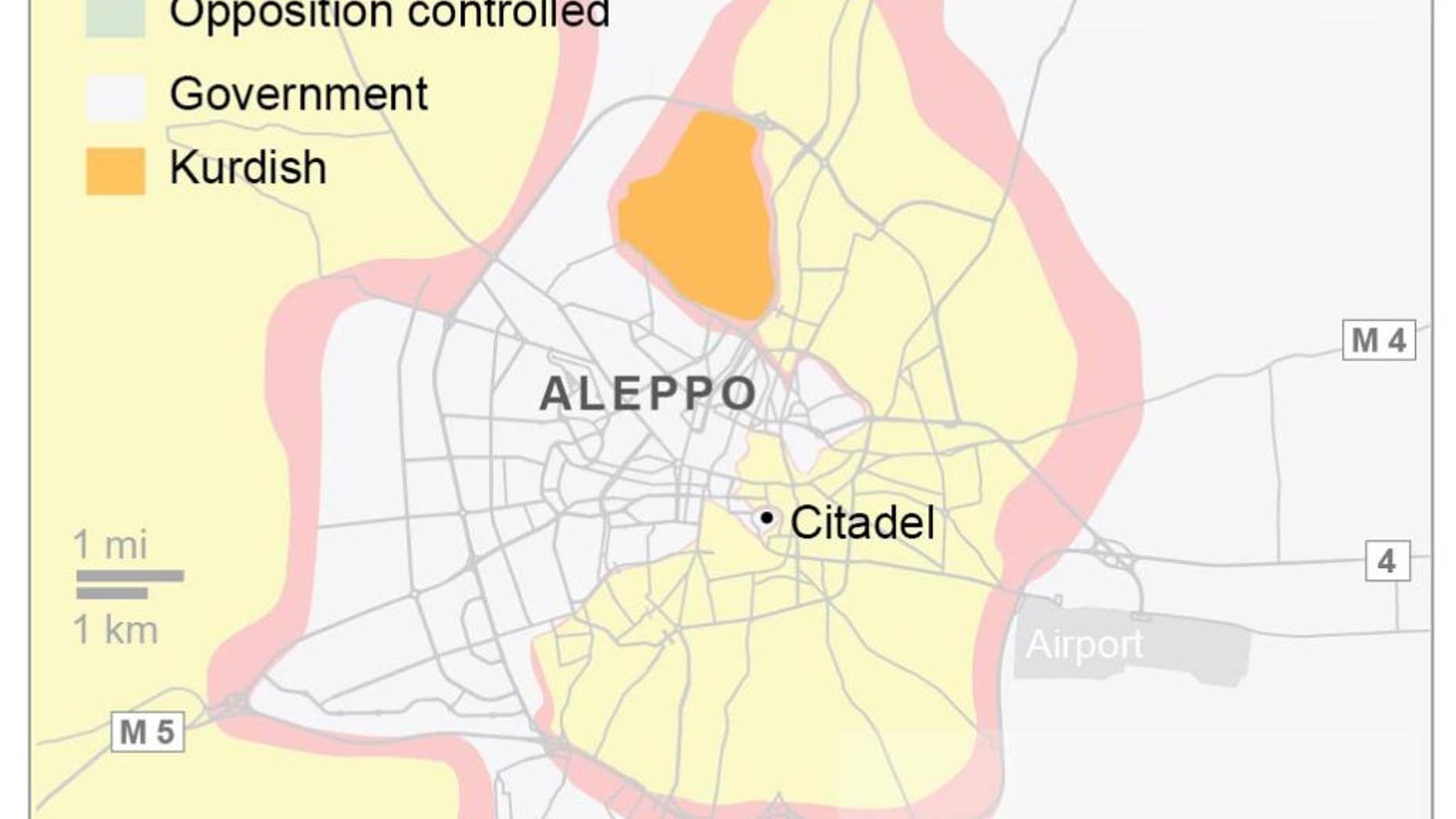 All access routes to east Aleppo are closed.
