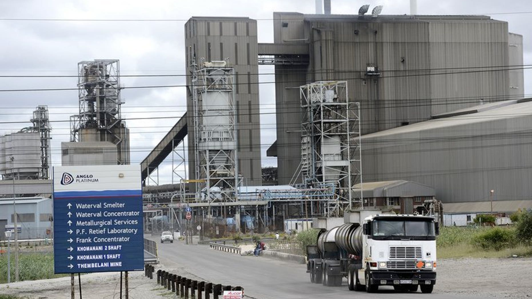The Anglo American Platinum mine in Rustenburg, northwest of Johannesburg, on January 16. World number one platinum producer Amplats announced Monday it will begin firing an estimated 6,900 workers in South Africa on September 1.