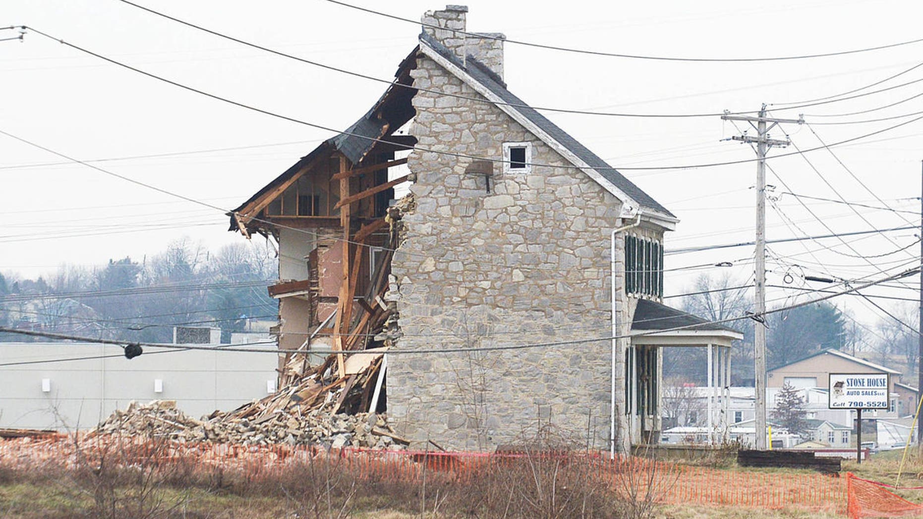 A building where the Bill of Rights is believed to have been born was partially demolished.