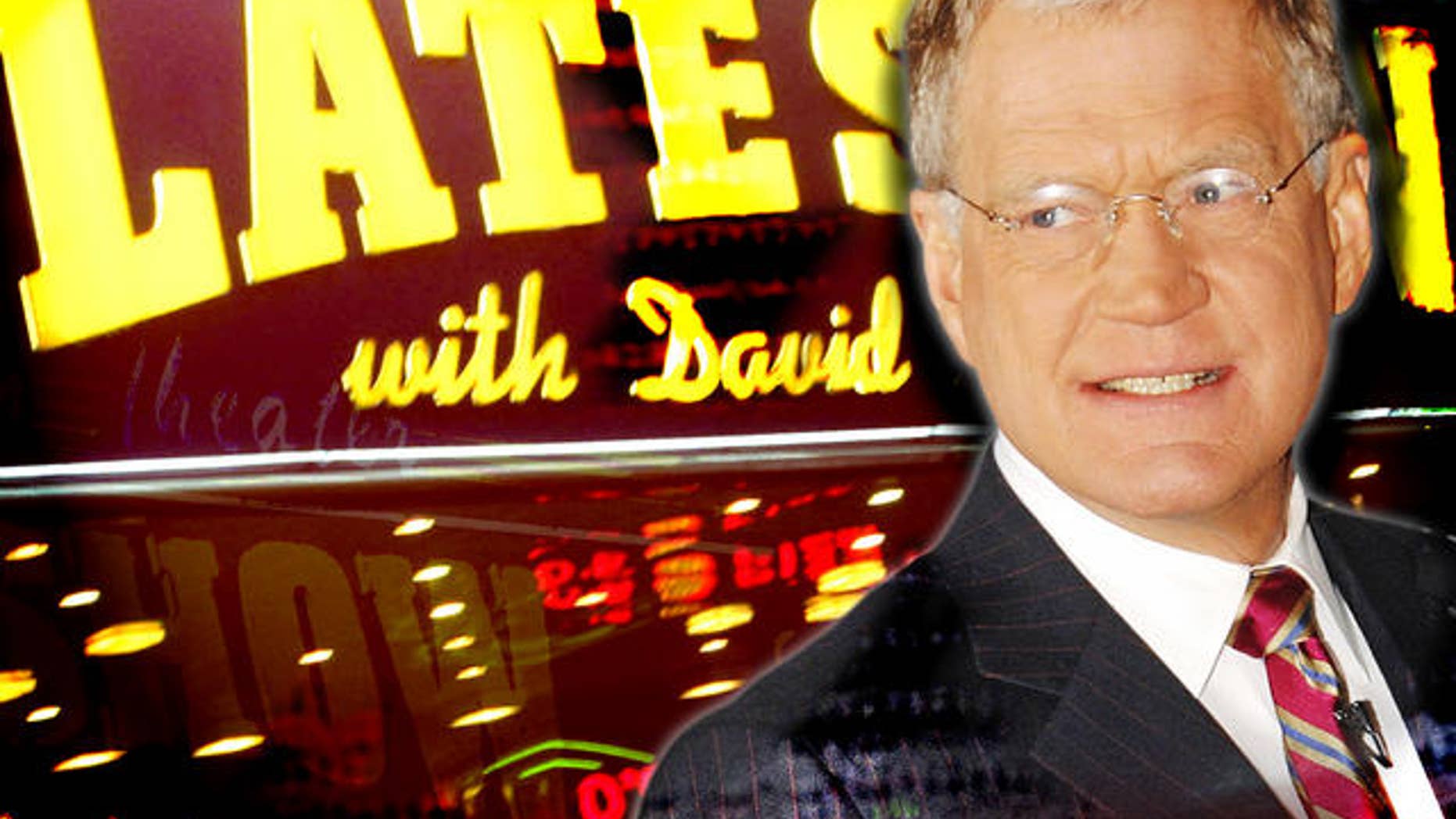 ** FILE ** In this Jan. 17, 2008 file photo, television talk show host David Letterman is seen outside of The Ed Sullivan Theater. (AP)