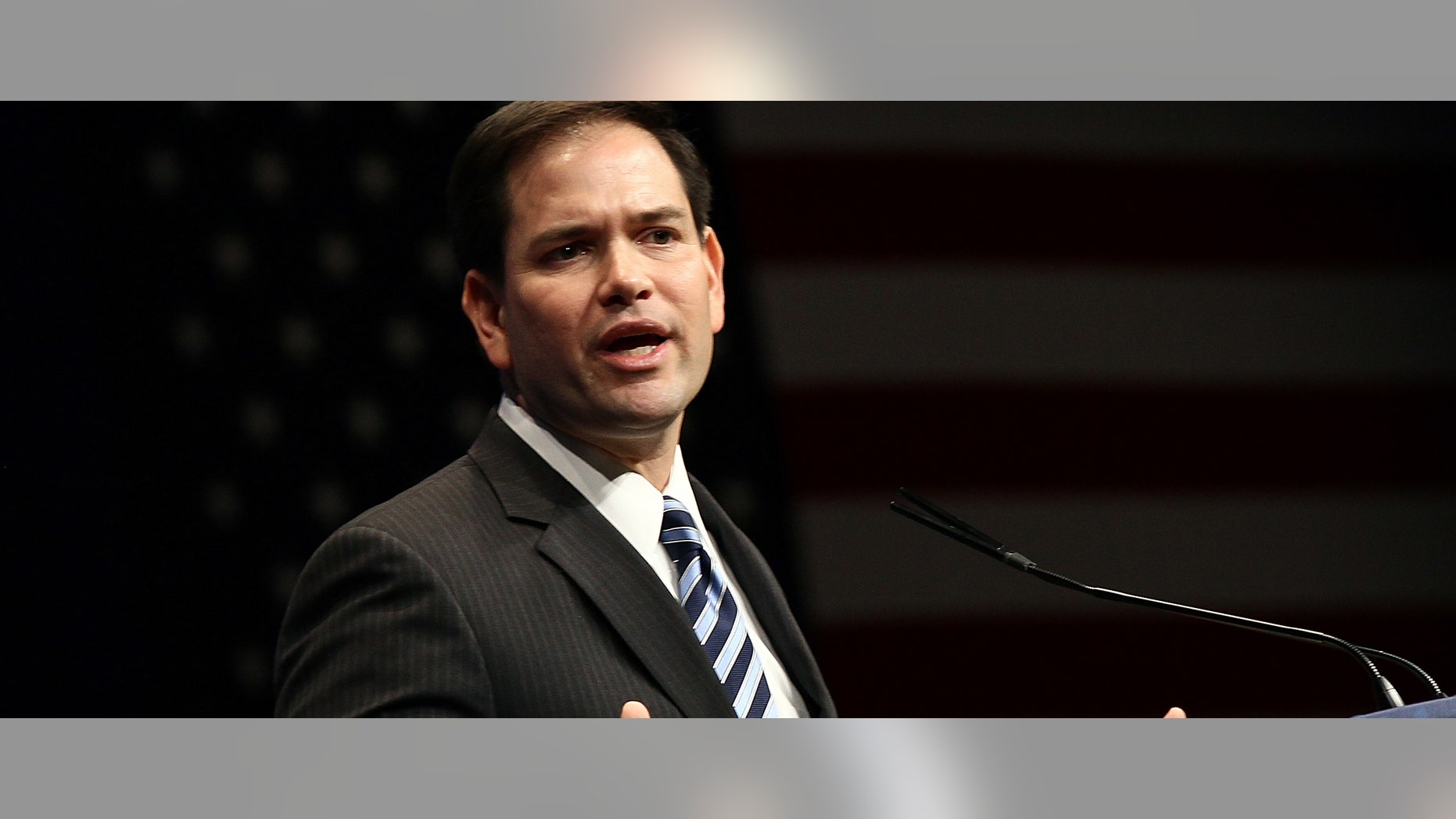 WASHINGTON, DC - FEBRUARY 09: Sen. Marco Rubio (R-FL) delivers a speech titled, "Is America Still an Exceptional Nation?" during the annual Conservative Political Action Conference (CPAC) February 9, 2012 in Washington, DC. Thousands of conservative activists are expected to attend the annual gathering in the nation's capital. (Photo by Win McNamee/Getty Images)