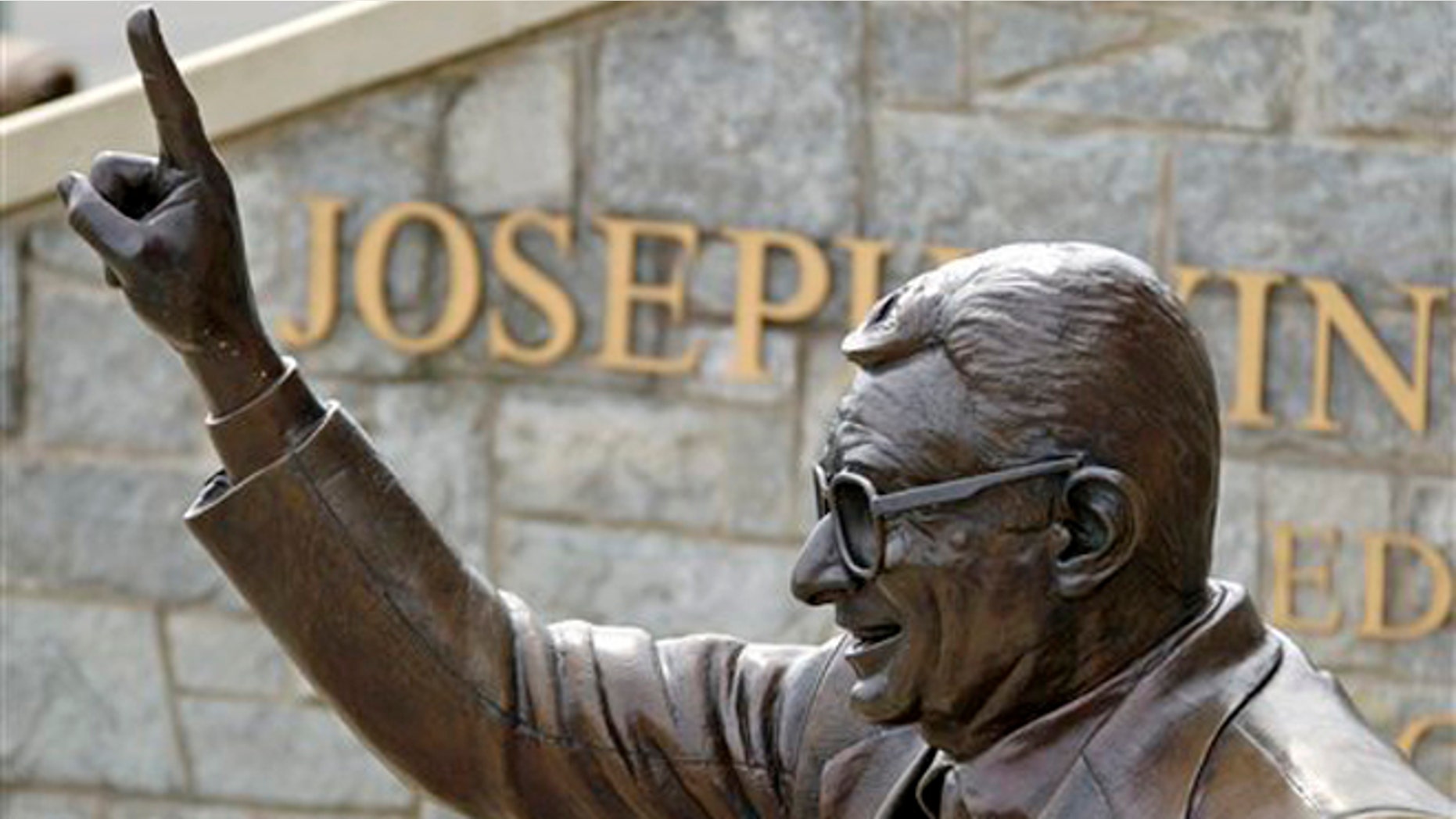 July 13, 2012: The statue of former Penn State University head football coach Joe Paterno stands outside Beaver Stadium in State College, Pa.