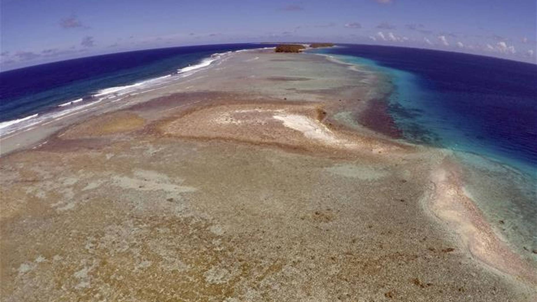 This small uninhabited island is slipping beneath the ocean in the Marshall Islands.