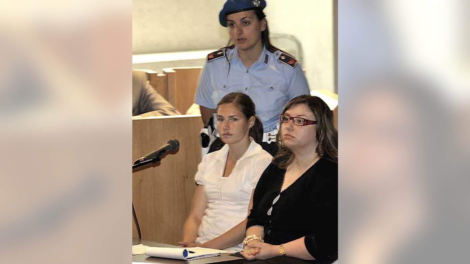 June 12: Amanda Knox testifies during a hearing in the Meredith Kercher murder trial, in Perugia, Italy.