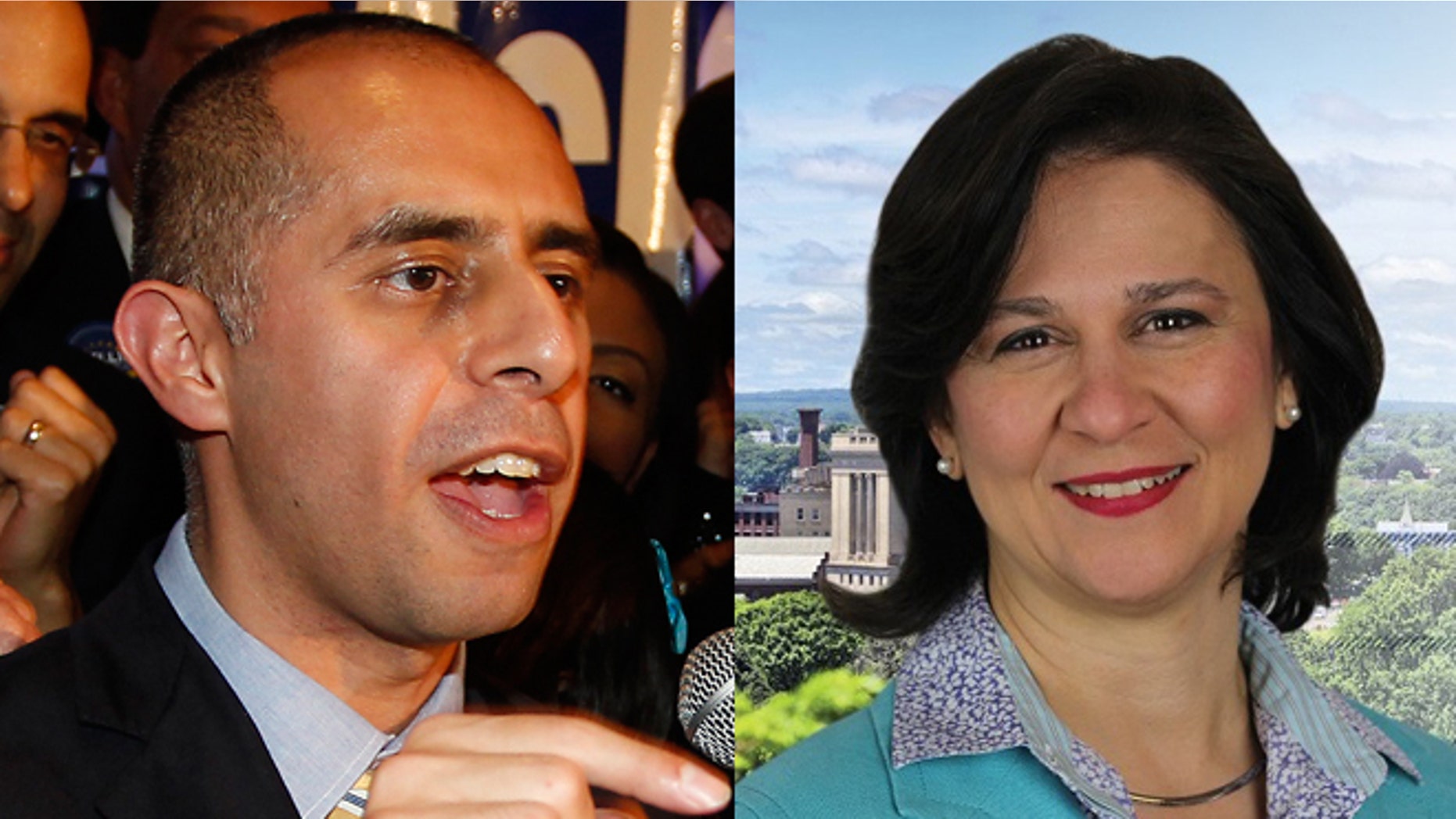 Left: Democrat Jorge Elorza celebrates his win over Independent Vincent Cianci, Jr. in the Providence mayoral race, Tuesday, Nov. 4, 2014, in Providence, R.I.. (AP Photo/Stew Milne) Right: Nellie Gorbea (Photo: Gorbea campaign website)