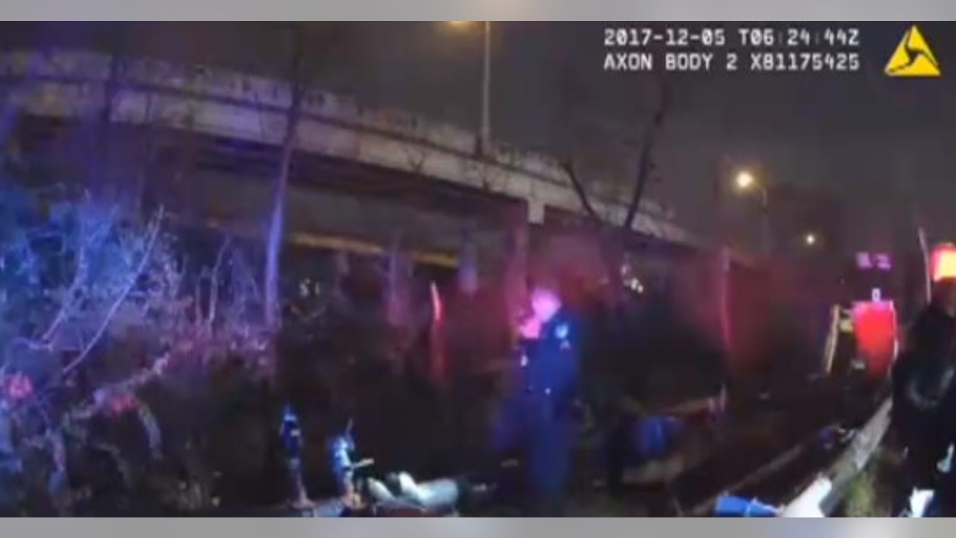 A truck driver who bolted as police in Kentucky were arresting him somehow survived after he plummeted off a 40-foot overpass — and then apparently kept trying to evade the cops.