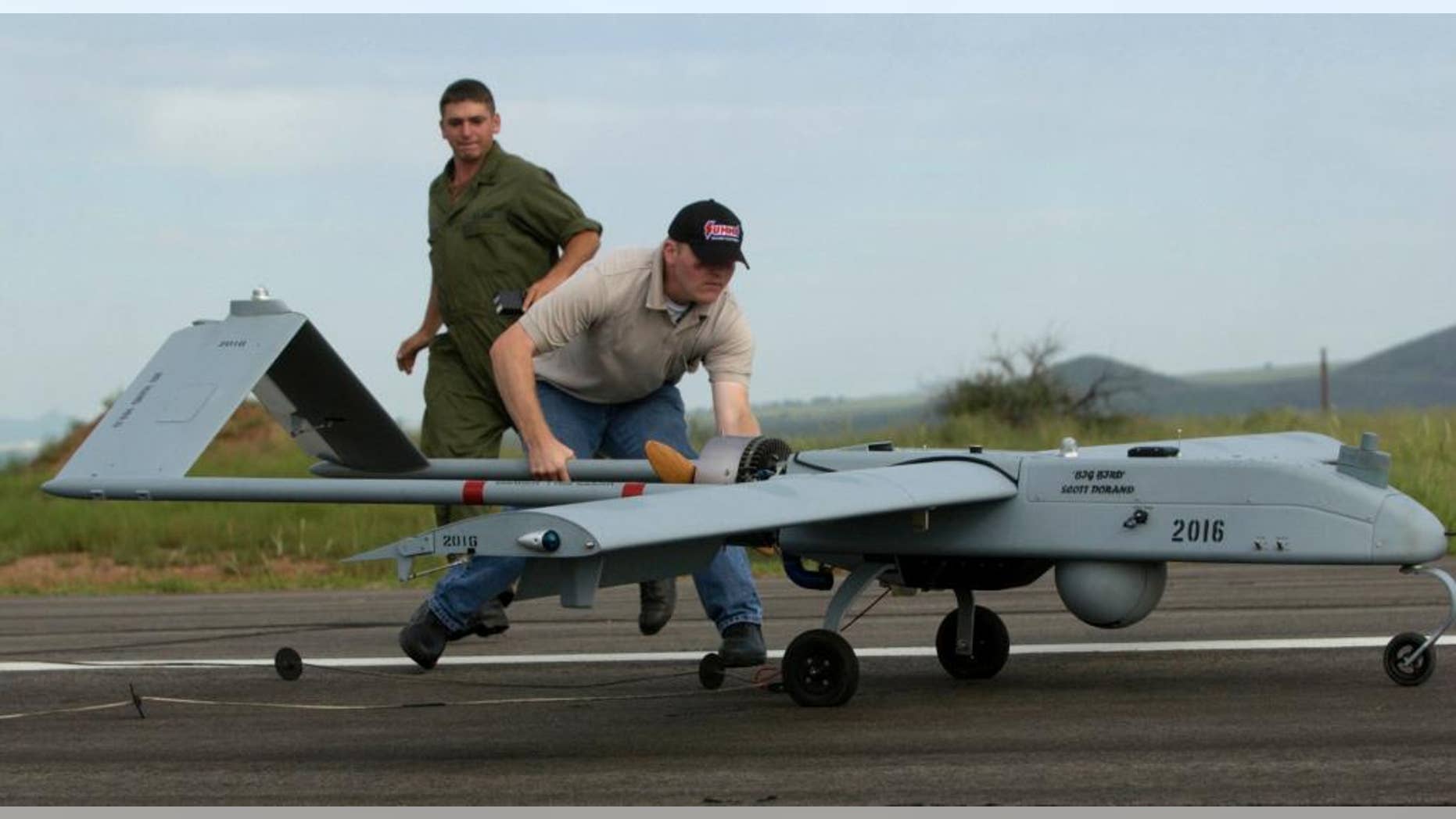 A Shadow drone at Fort Huachuca in 2005.
