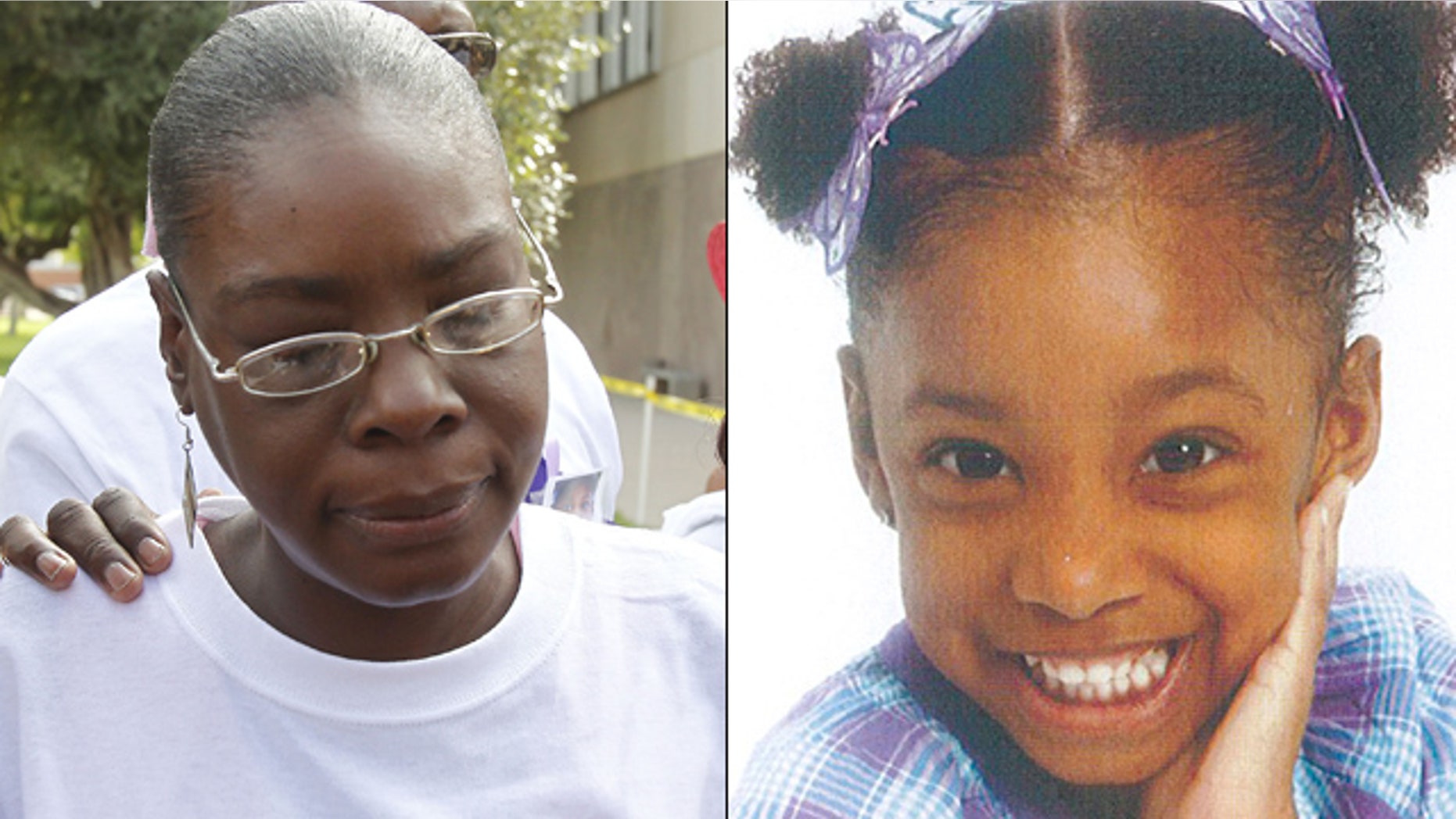 Jerice Hunter, left, was arrested on child abuse charges "directly related to Jhessye" Shockley, right, who has been missing since Oct. 11, 2011, police said.