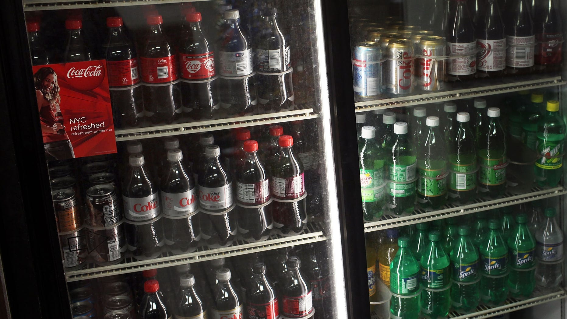 NEW YORK - OCTOBER 07: Soda is displayed in a market October 7, 2010 in the Brooklyn borough of New York City. New York Mayor Michael Bloomberg is proposing an initiative that would prohibit New York City's 1.7 million food stamp recipients from using the stamps, a subsidy for poor residents, to buy soda or other sugary drinks. Bloomberg has stressed that obesity among the poor has reached critical levels. (Photo by Spencer Platt/Getty Images)
