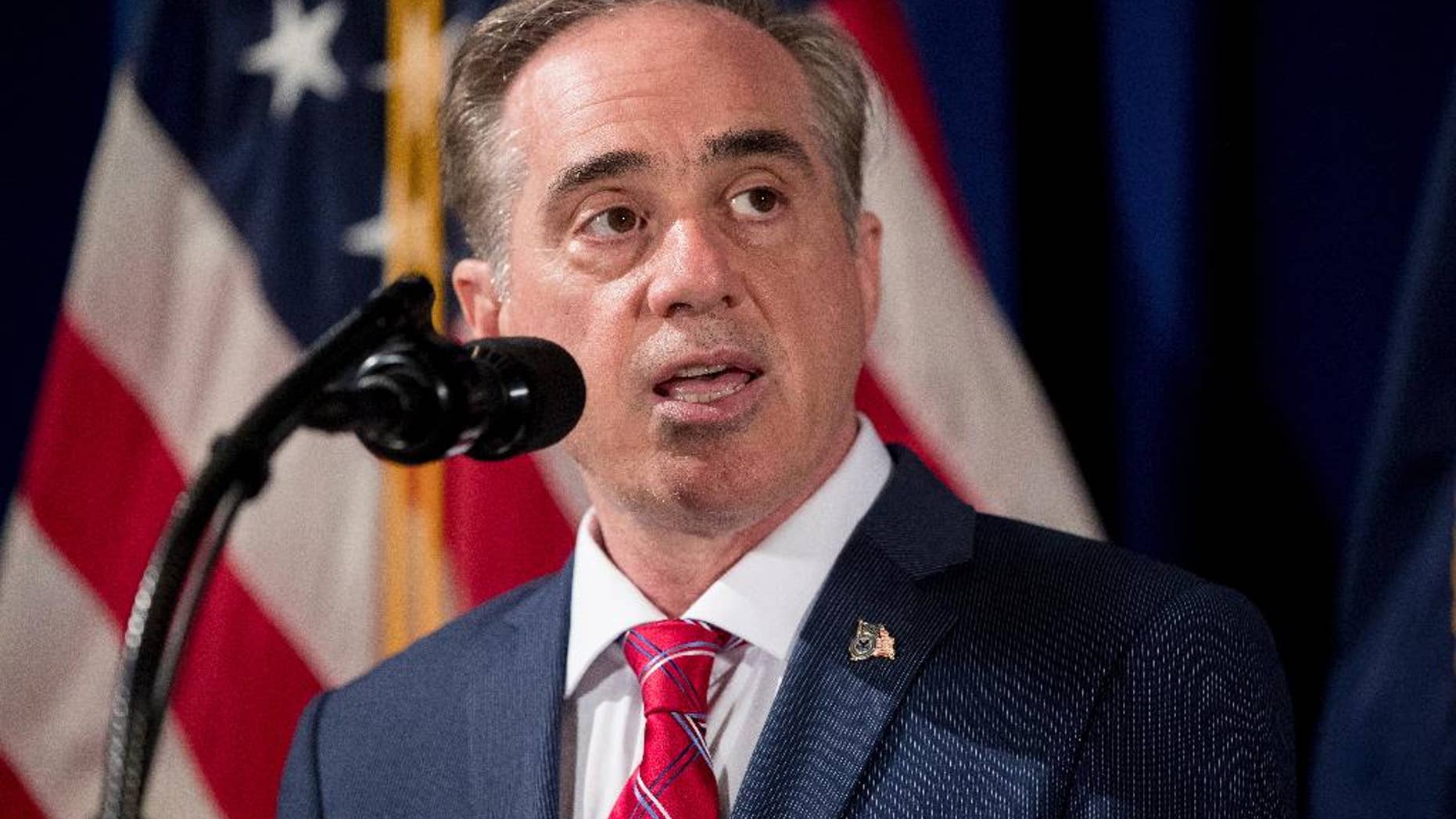 Veterans Affairs Secretary David Shulkin speaks in Washington, April 27, 2017.