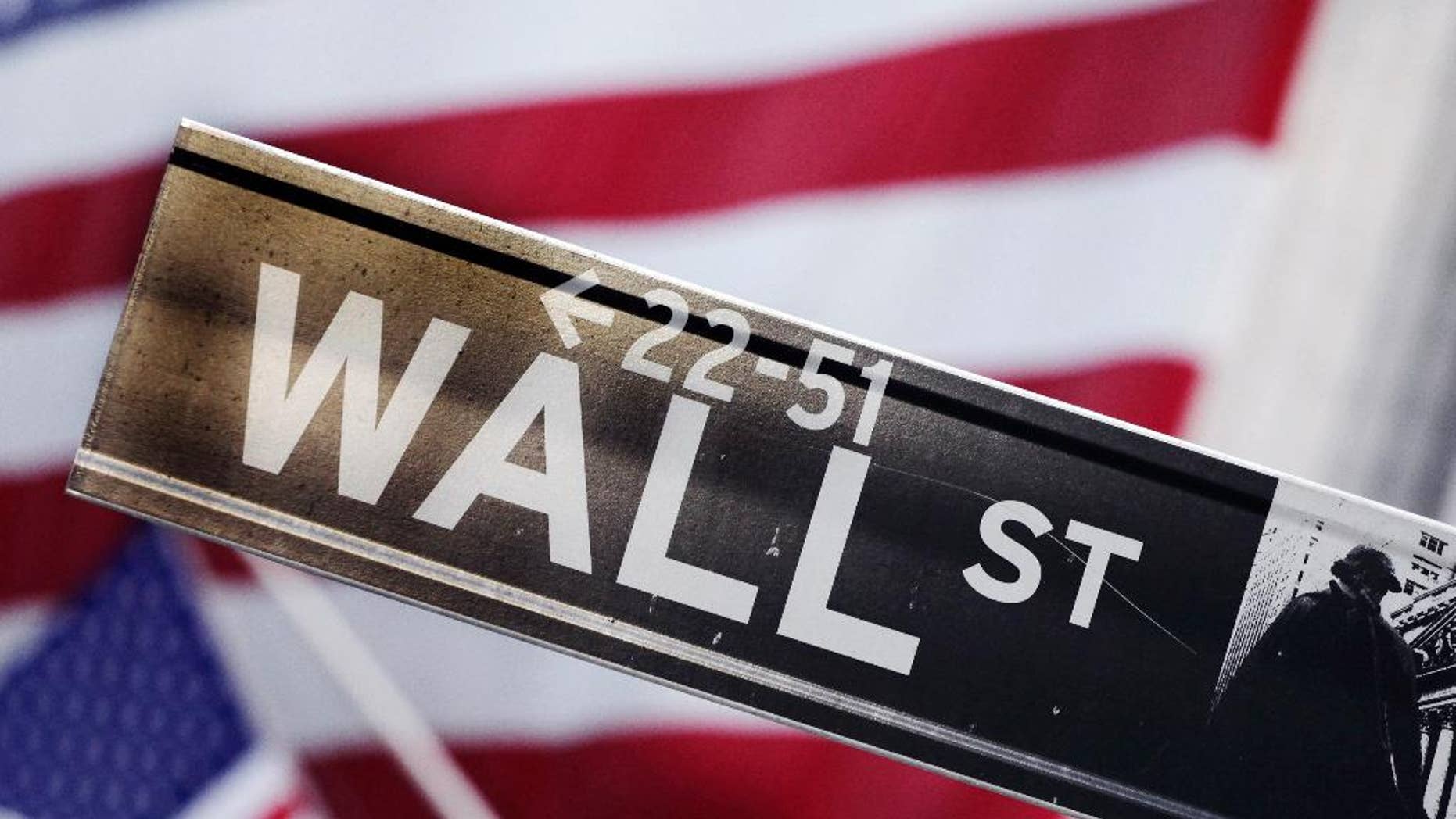 FILE - This Aug. 9, 2011 file photo shows a Wall Street street sign near the New York Stock Exchange, in New York. U.S. stock indexes are opening mostly higher Monday, Dec. 22, 2014, as the market builds on its big gains from last week. (AP Photo/Mark Lennihan, File)