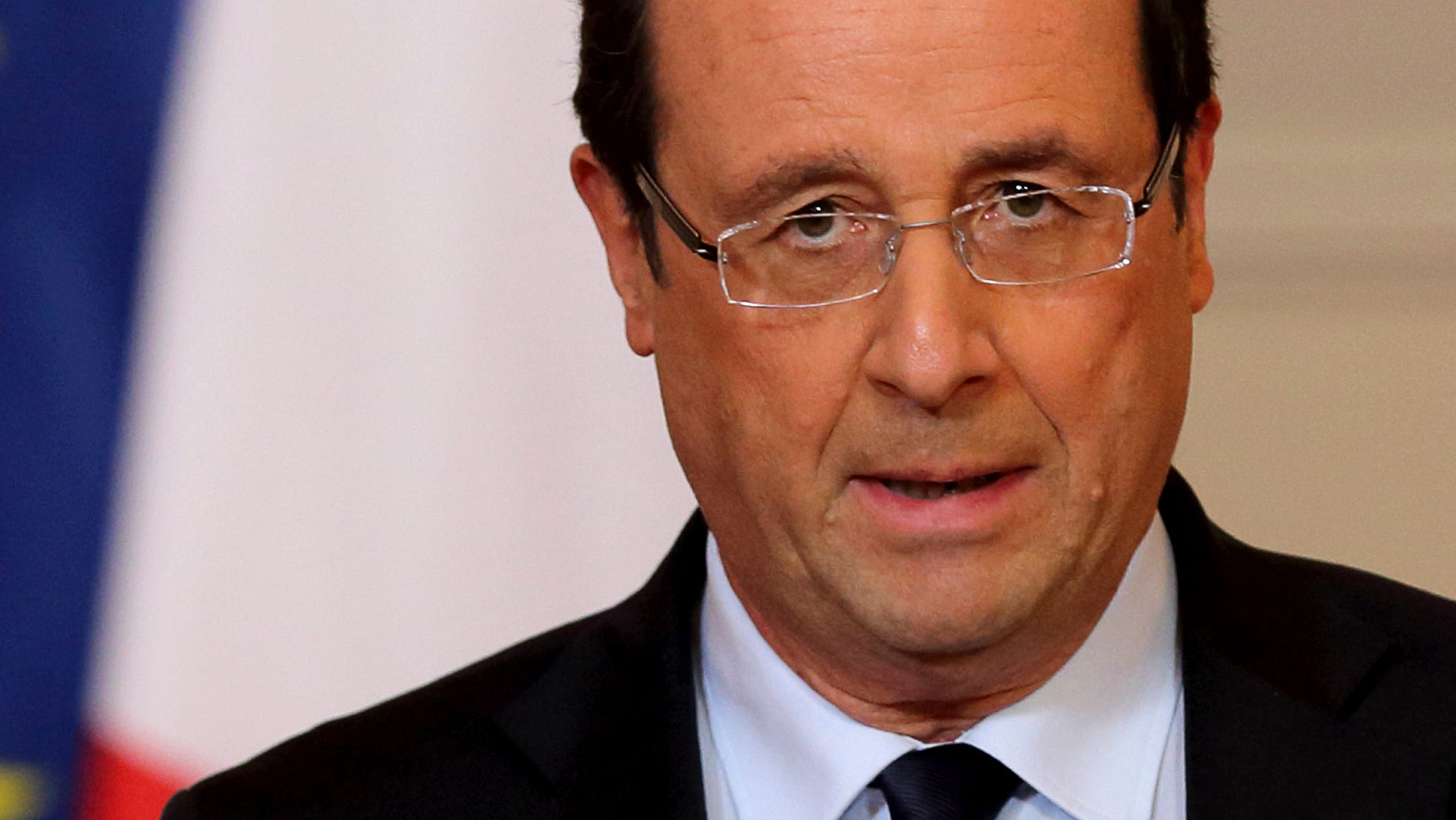Jan. 11, 2013: France's President Francois Hollande delivers a speech on the situation in Mali at the Elysee Palace in Paris.