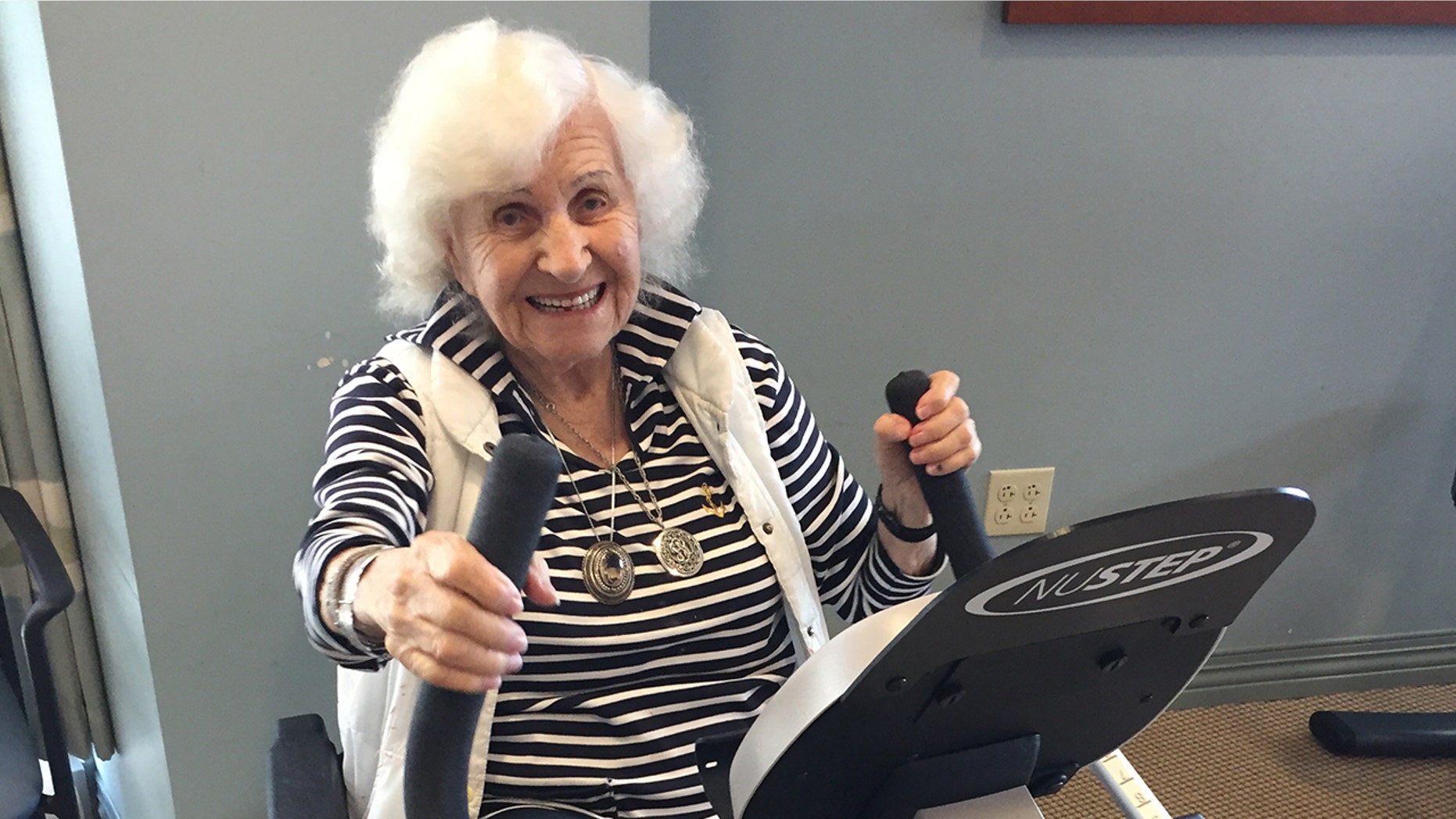Regina Zlotnik was all smiles for her birthday workout.