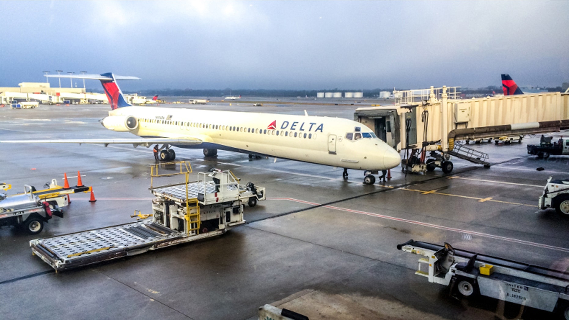 Delta Air Lines delayed a flight after e-cigarette ignited a passenger's backpack.
