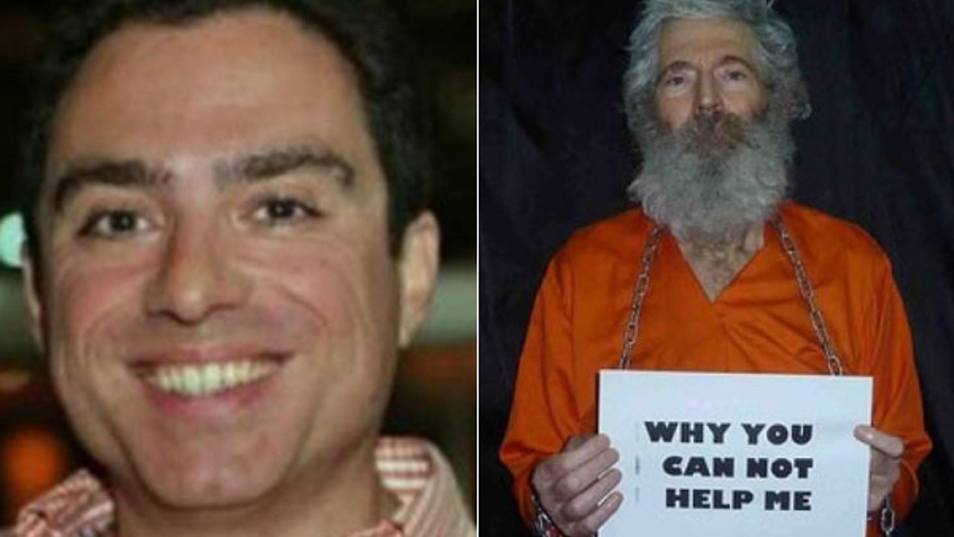 Photo shows two Americans, Siamak Namazi and Robert Levinson, who are still believed to be detained in Iran.