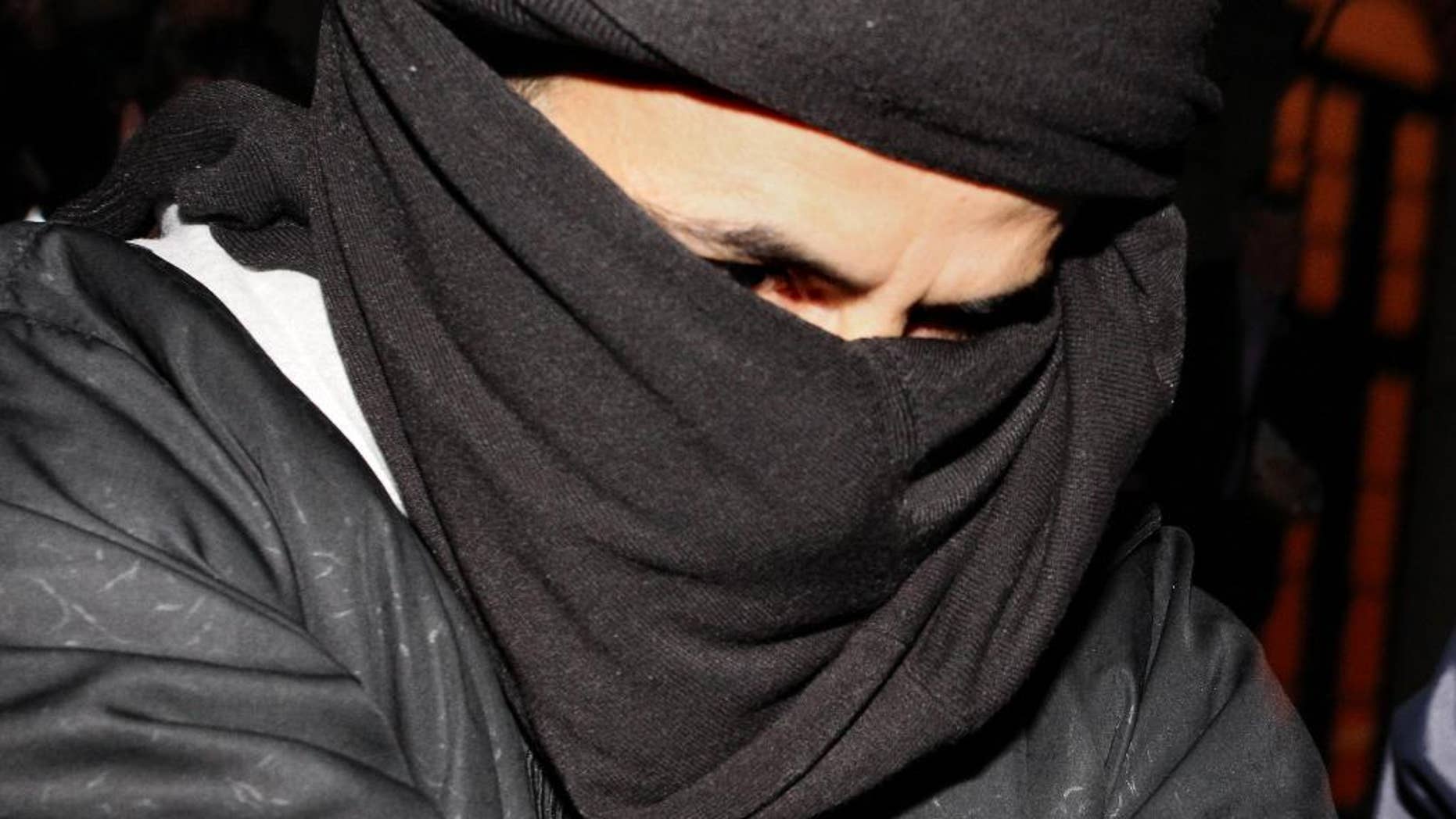FILE - In this Monday, March, 15, 2010 file photo, Ali Charaf Damache arrives at the courthouse in Waterford Ireland. An Algerian-Irish man accused of recruiting an American woman who called herself "Jihad Jane" and plotting to kill a Swedish artist has been arrested in Spain, officials said Friday, Dec. 11, 2015. Ali Charaf Damache was arrested Thursday, Dec. 10 in Barcelona based on a U.S. warrant issued stating he was a suspected recruiter for an Islamic extremist group, according to the Interior Department for the northeastern region of Catalonia. (AP Photo/Peter Morrison, File)