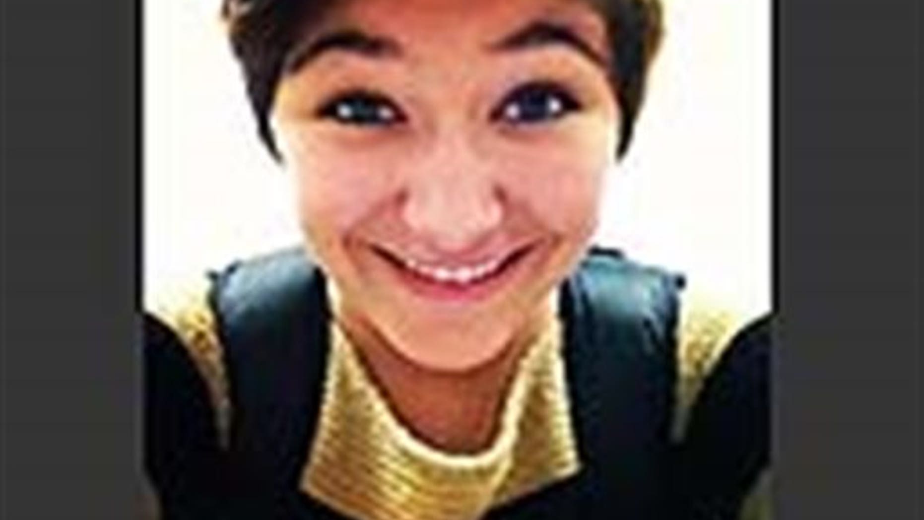 This undated image of Maren Sanchez provided by her family is from Maren Sanchez's Facebook page. A 16-year-old teenager is accused of fatally stabbing 16-year-old Maren Sanchez Friday, April 25, 2014 in the hallway of Jonathan Law High School in Milford. (AP Photo/The Sanchez famly)