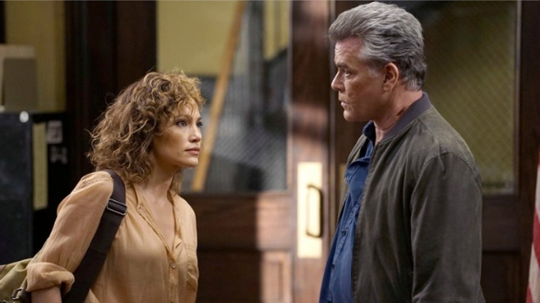 SHADES OF BLUE -- "Original Sin" Episode 102 -- Pictured: (l-r) Jennifer Lopez as Detective Harlee Santos, Ray Liotta as Bill Wozniak -- (Photo by: Peter Kramer/NBC)