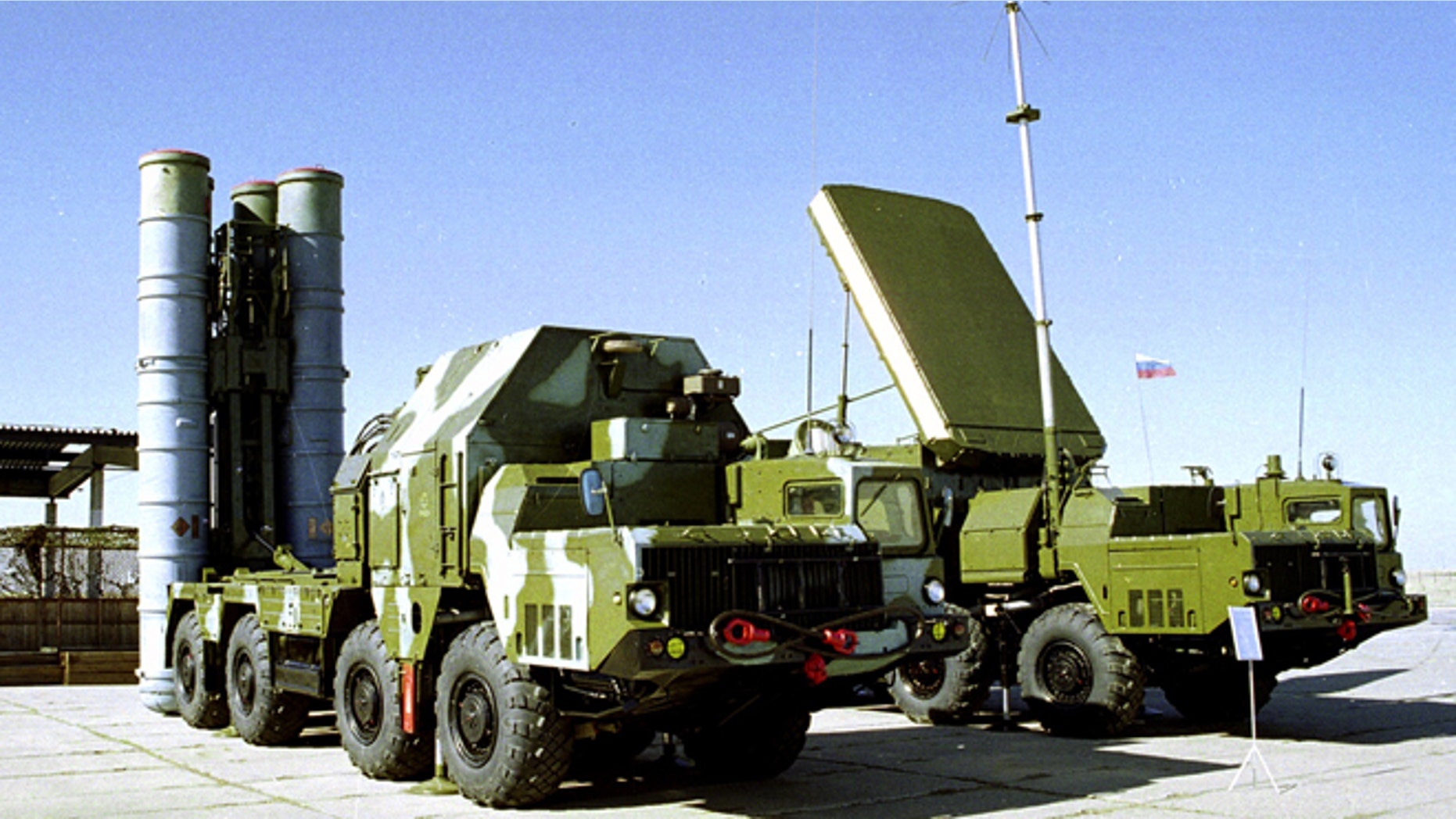 FILE - In this undated file photo a Russian S-300 anti-aircraft missile system is on display in an undisclosed location in Russia.