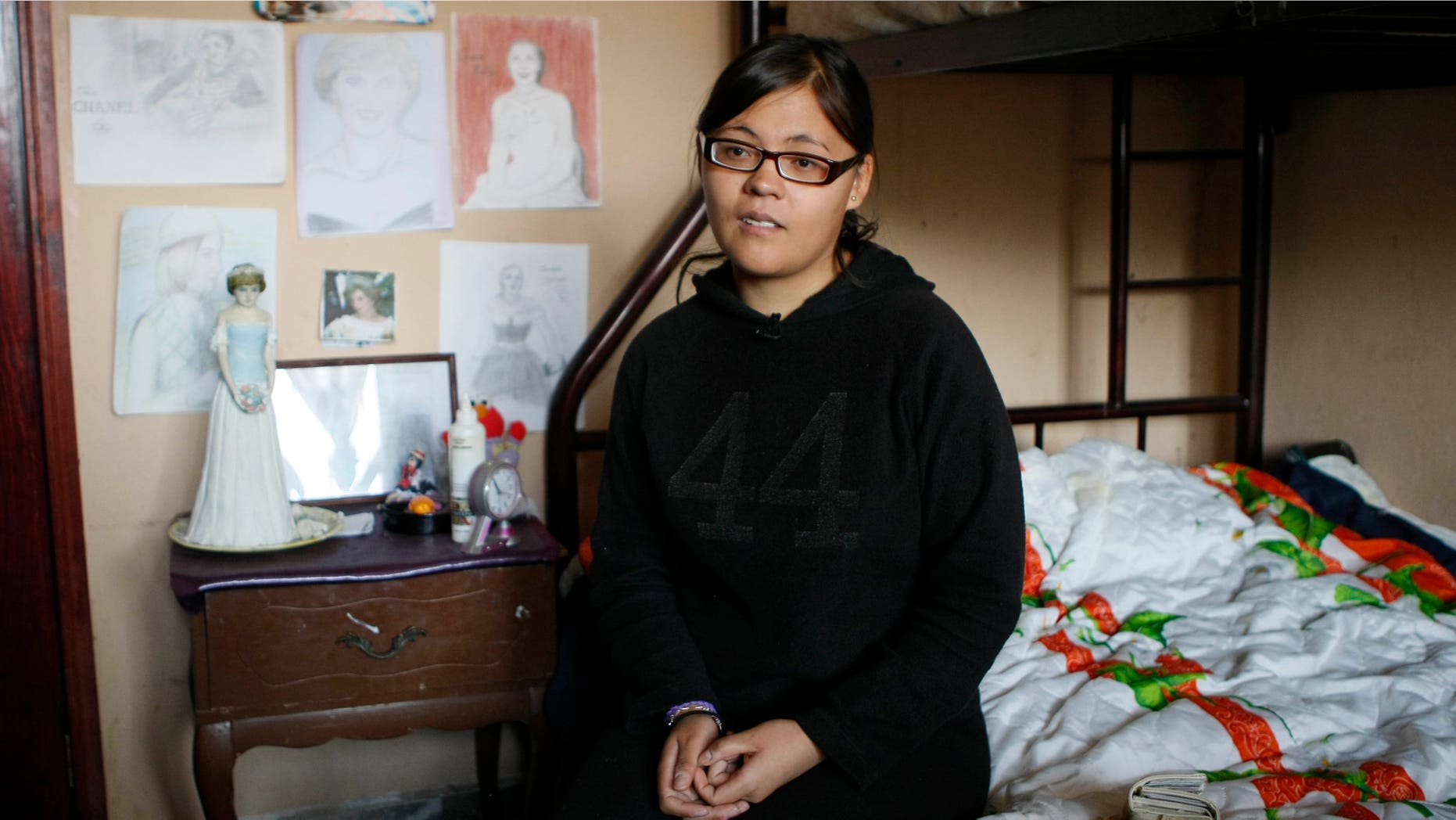 Estibalis Chavez, 19, talks during an interview with The Associated Press at her home in Mexico City, Wednesday, April 20, 2011. Chavez, who performed a 16-day hunger strike outside the British Embassy in Mexico City pursuing an invitation to UK's Prince William and Kate Middleton's royal wedding, will travel Thursday to England after she was given an air ticket by a man who walked past her while on strike. (AP Photo/Gerardo Carrillo)