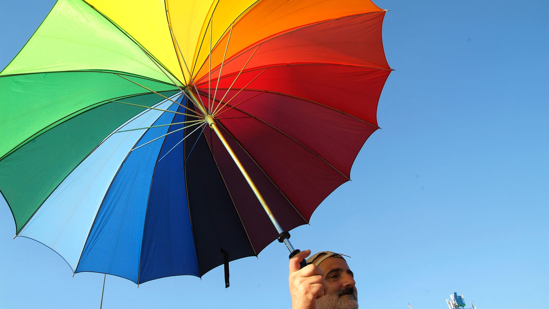 July 02, 2005. Madrid, Spain. Day of the Pride Gay. Parade. This year, the gays and lesbians collective celebrated the law that authorizes the marriages between couples of the same sex, recently approved. (Photo by Quim Llenas/Cover/Getty Images)