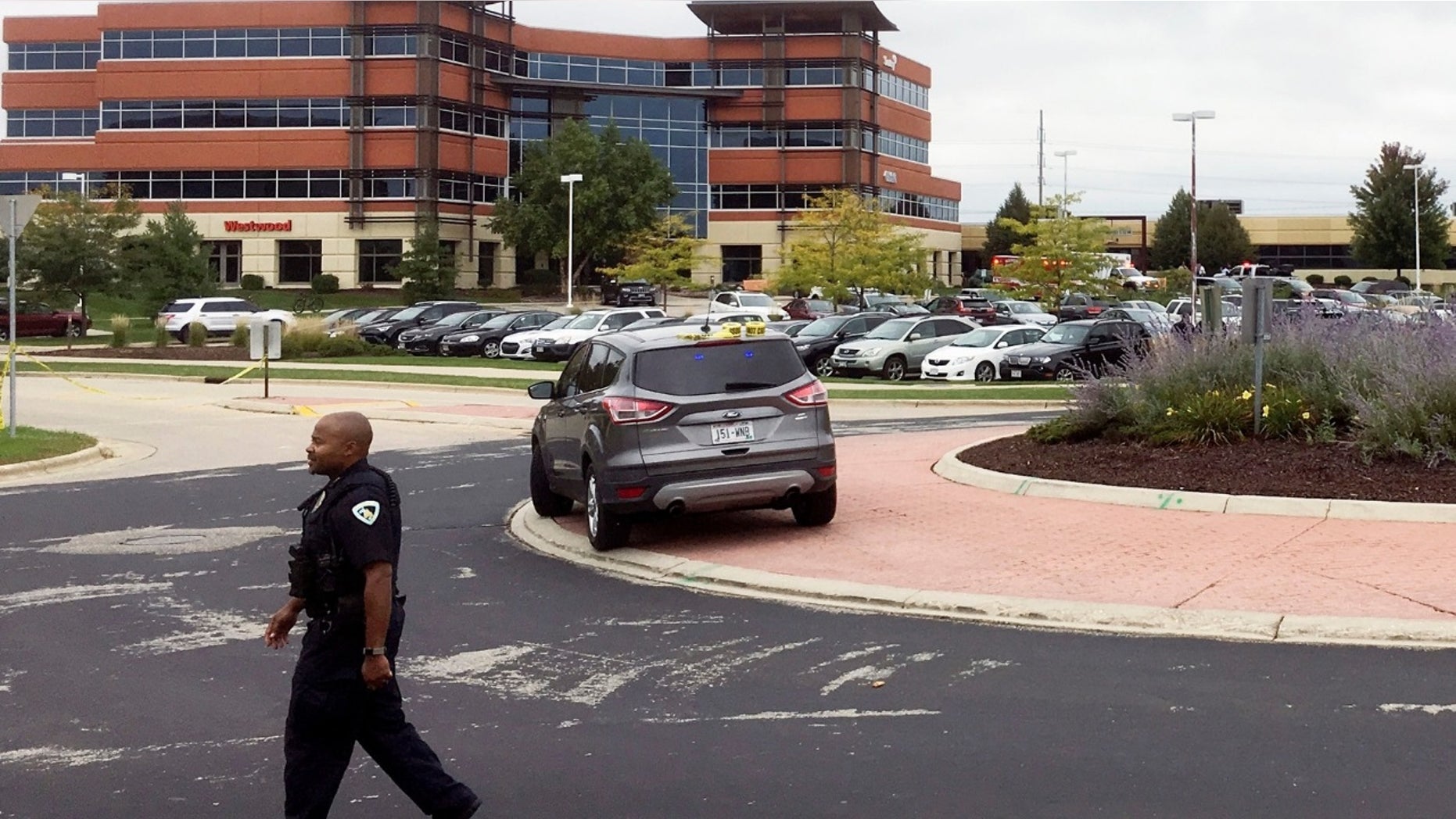 Three people were shot at a software company in Middleton, Wisconsin, on Wednesday, September 19, 2018.