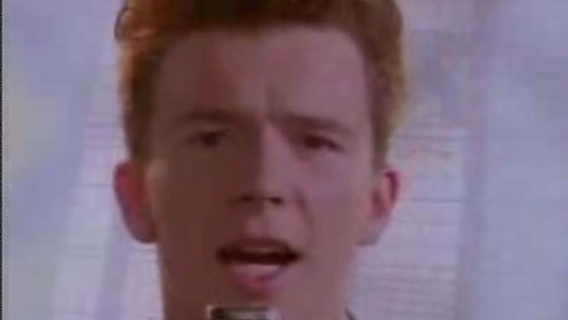 Rick Astley from the video for "Never Gonna Give You Up," made famous by the RickRoll.