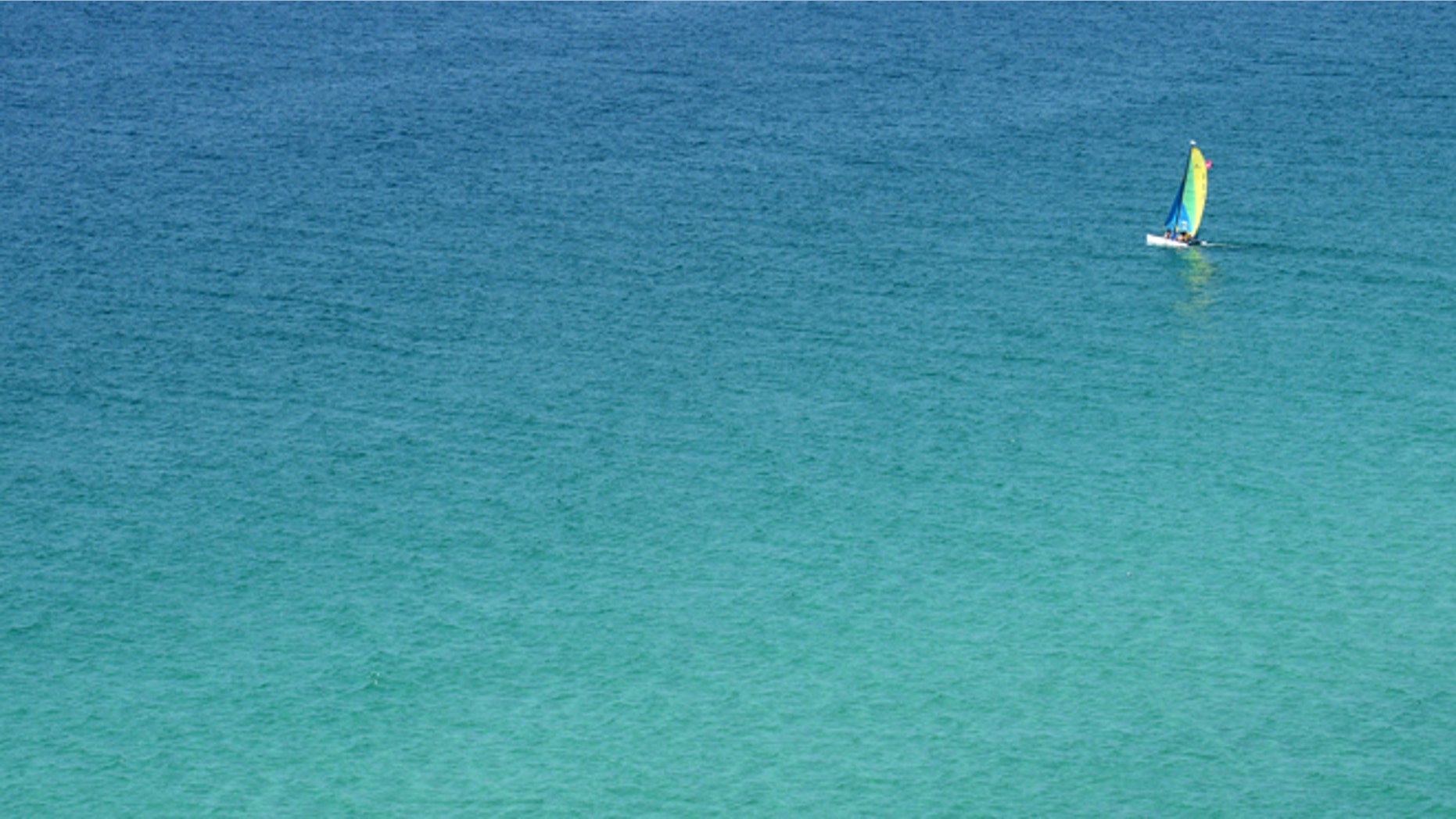 March 25, 2015: A boat floats in Panama City Beach, Fla.