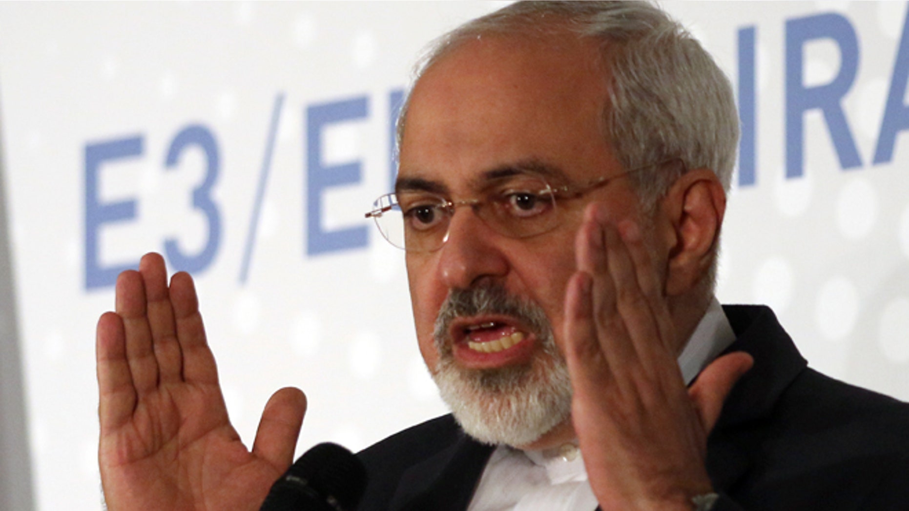Nov. 24, 2014: Iranian Foreign Minister Mohamad Javad Zarif addresses the media after closed-door nuclear talks in Vienna, Austria. Facing still significant differences between the U.S. and Iran, negotiators gave up on last-minute efforts to get a nuclear deal by the Nov. 24 deadline and extended their talks for another seven months.