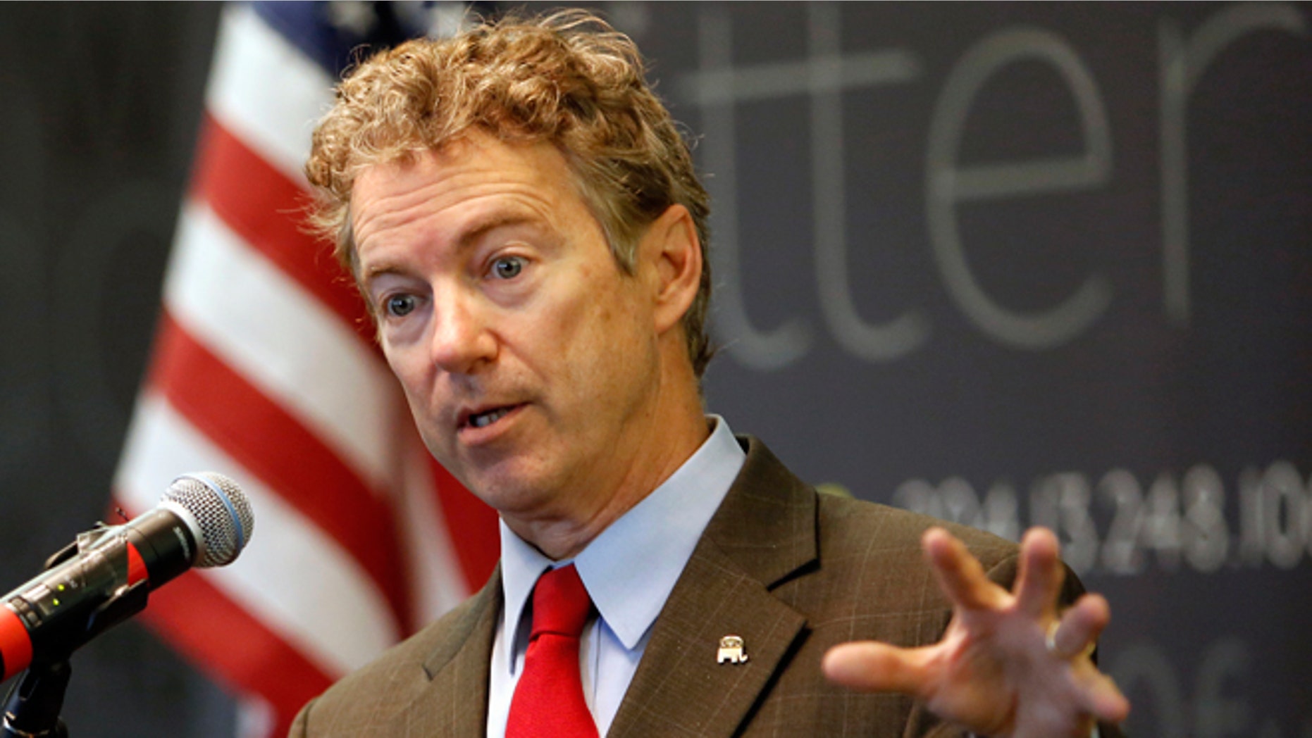 FILE - March 20, 2015: Sen., Rand Paul, R-Ky. speaks in Manchester, N.H.