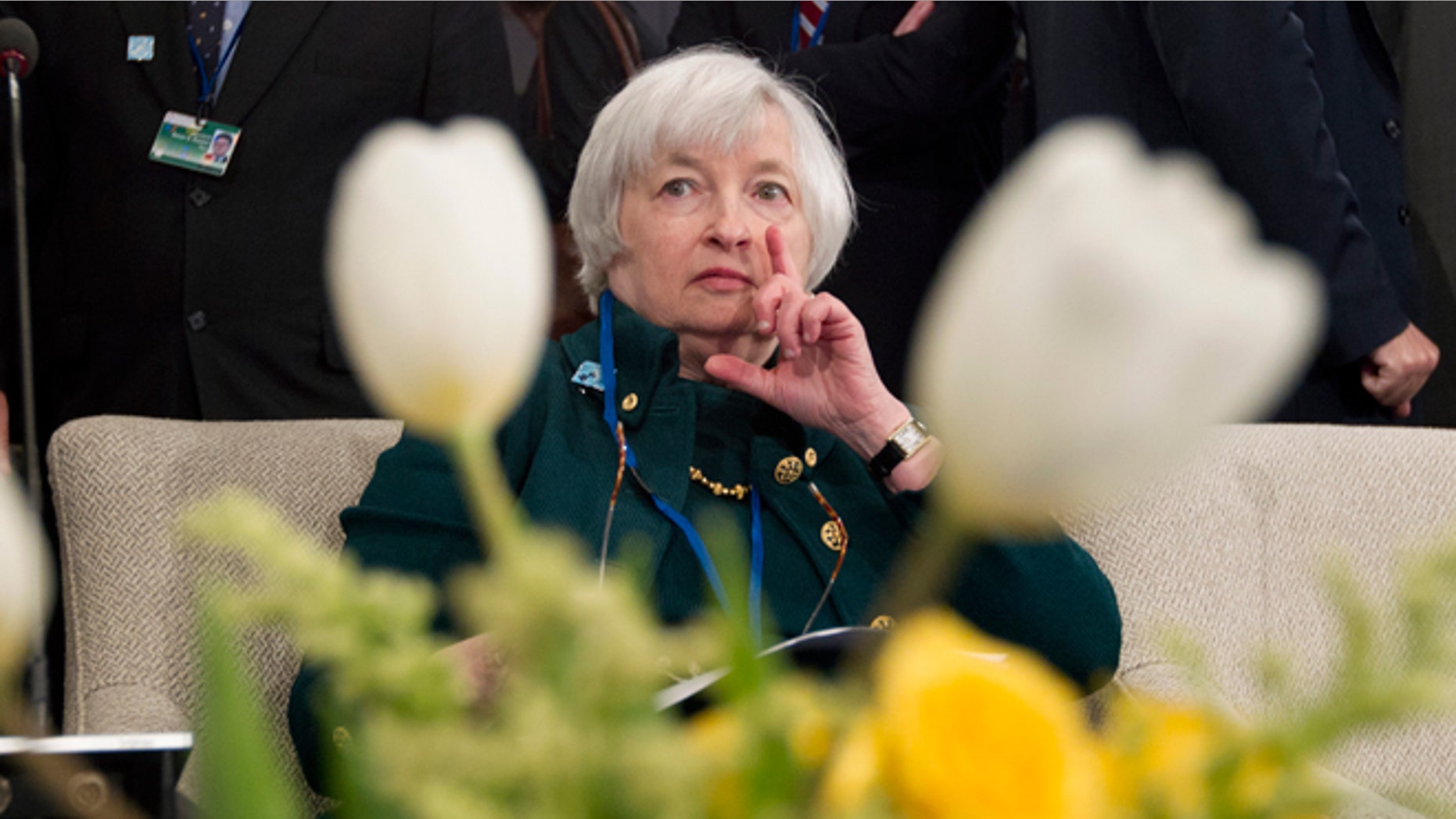 FILE -- April 12, 2014: Federal Reserve Chair Janet Yellen listens during the International Monetary and Financial Committee (IMFC) meeting, at the World Bank Group-International Monetary Fund Spring Meetings in Washington.