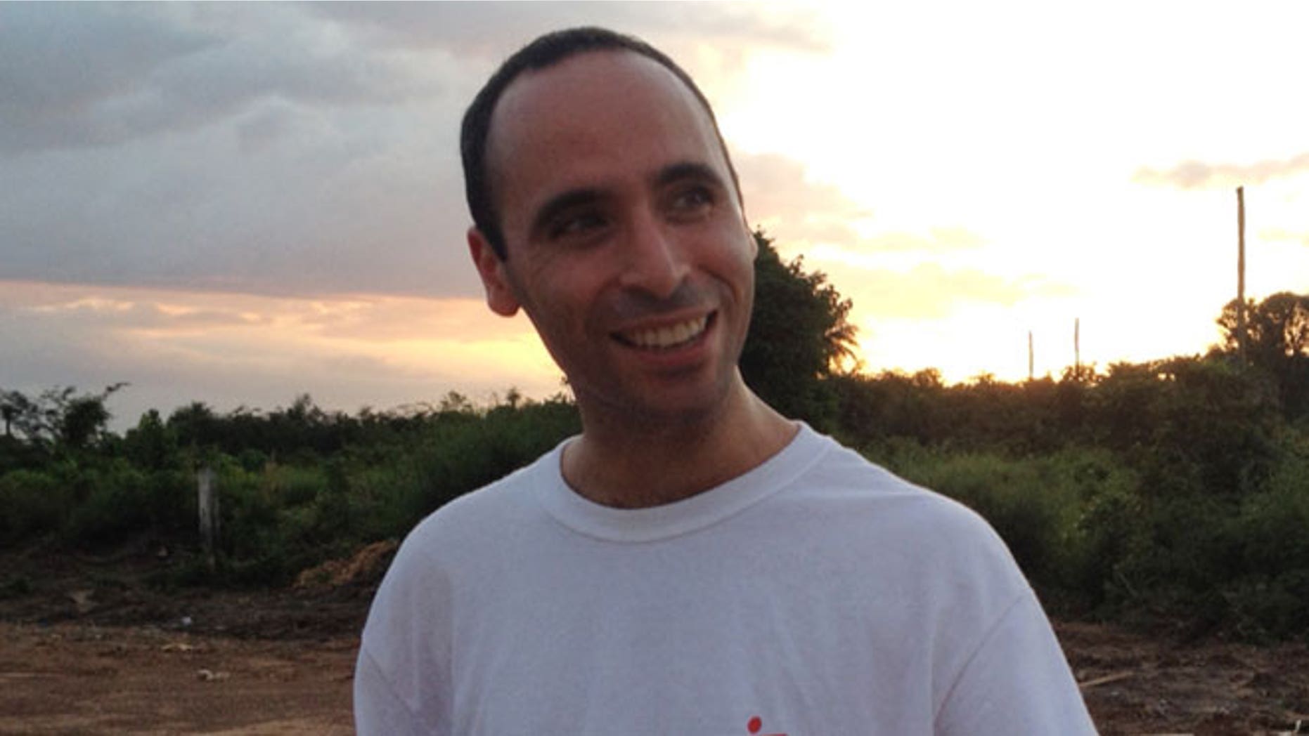 Medecins Sans Frontieres/Doctors Without Borders (MSF) health worker Benjamin Black is seen at an Ebola virus treatment centre in Bo December 9, 2014.