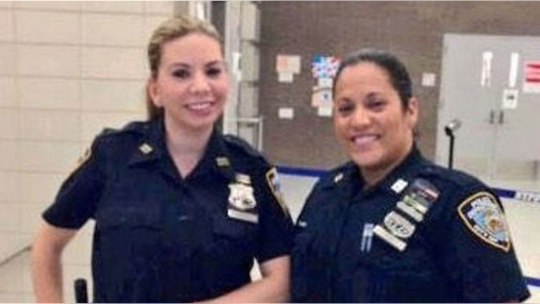 NYPD officers Christine Damico and Celine Diaz used naloxone to revive a 26-year-old Staten Island man on Saturday, police say. (Photo credit: NYPD)