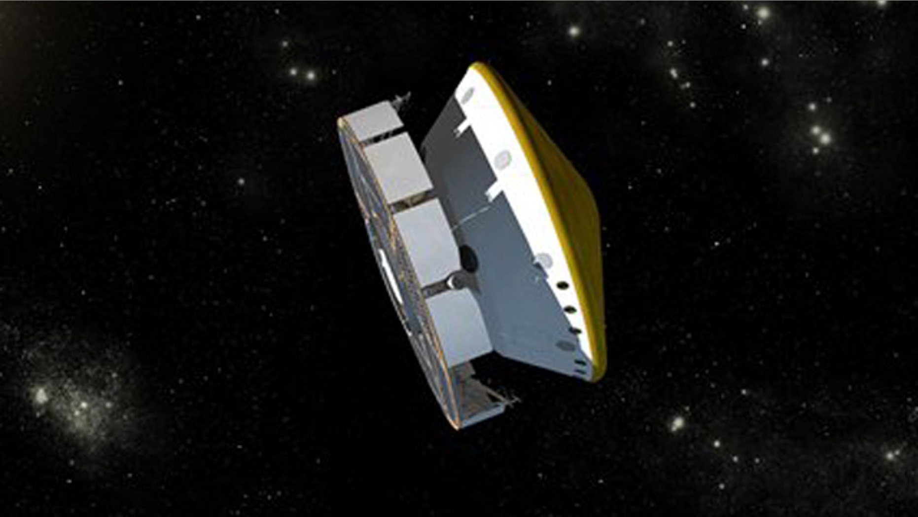 This artist concept provided by NASA shows the Curiosity rover cruising toward Mars.