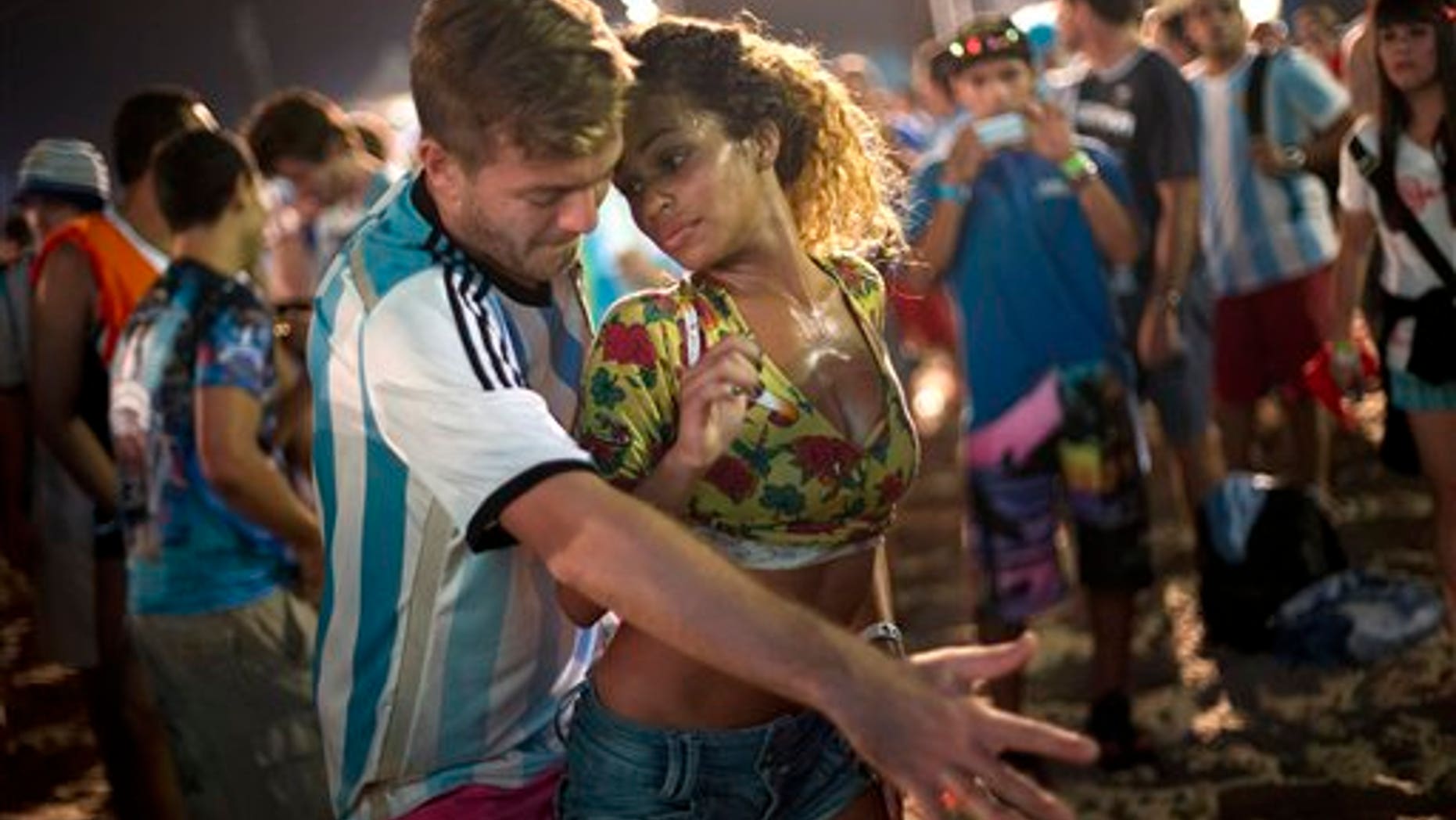 Samba night at the World Cup Fan Fest 2014, on Copacabana beach, in Rio de Janeiro, July 9, 2014.